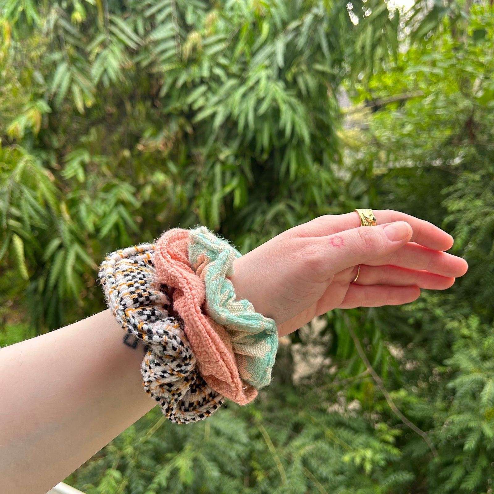 Peach Mint Scrunchie Combo