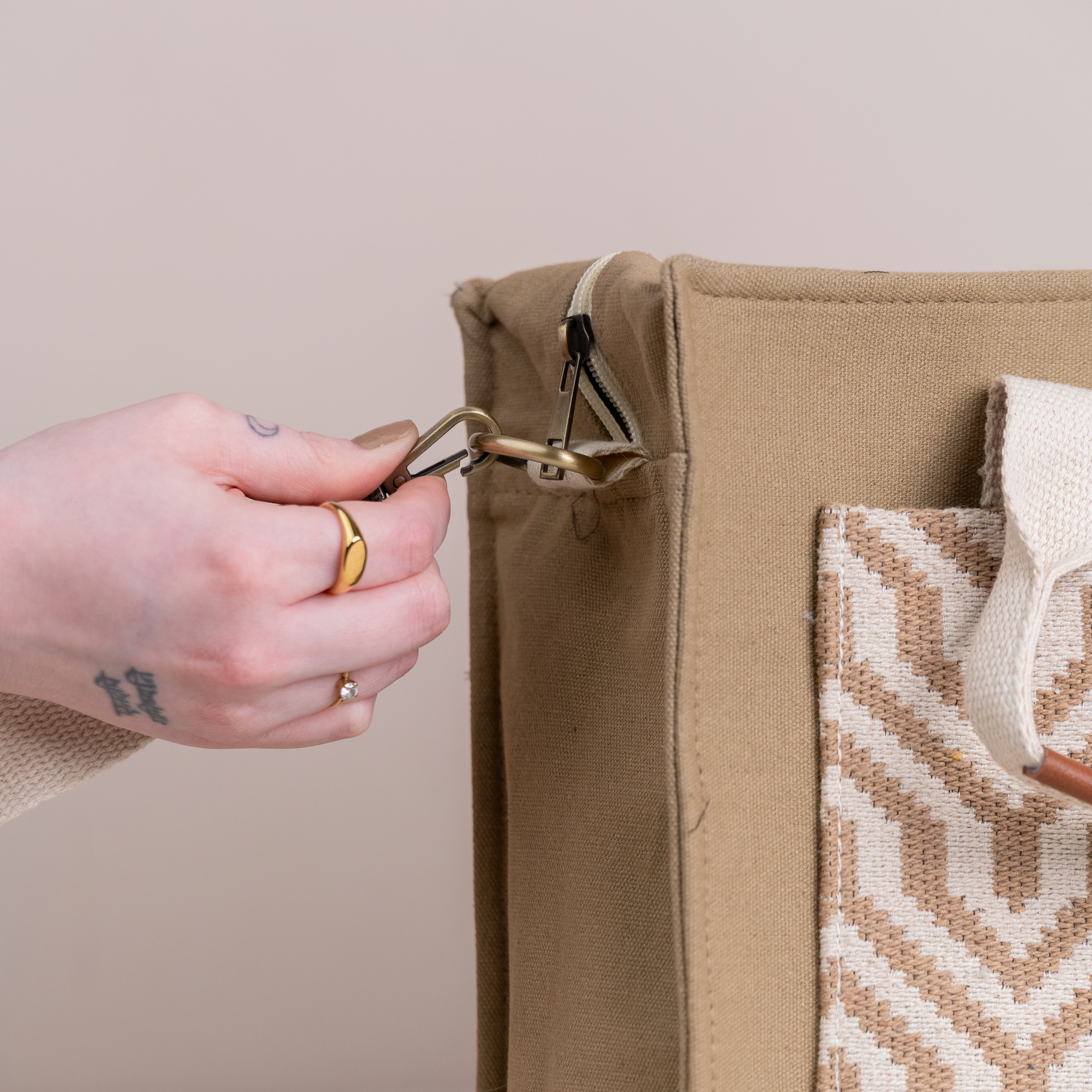 Walnut Weave Canvas Tote Bag