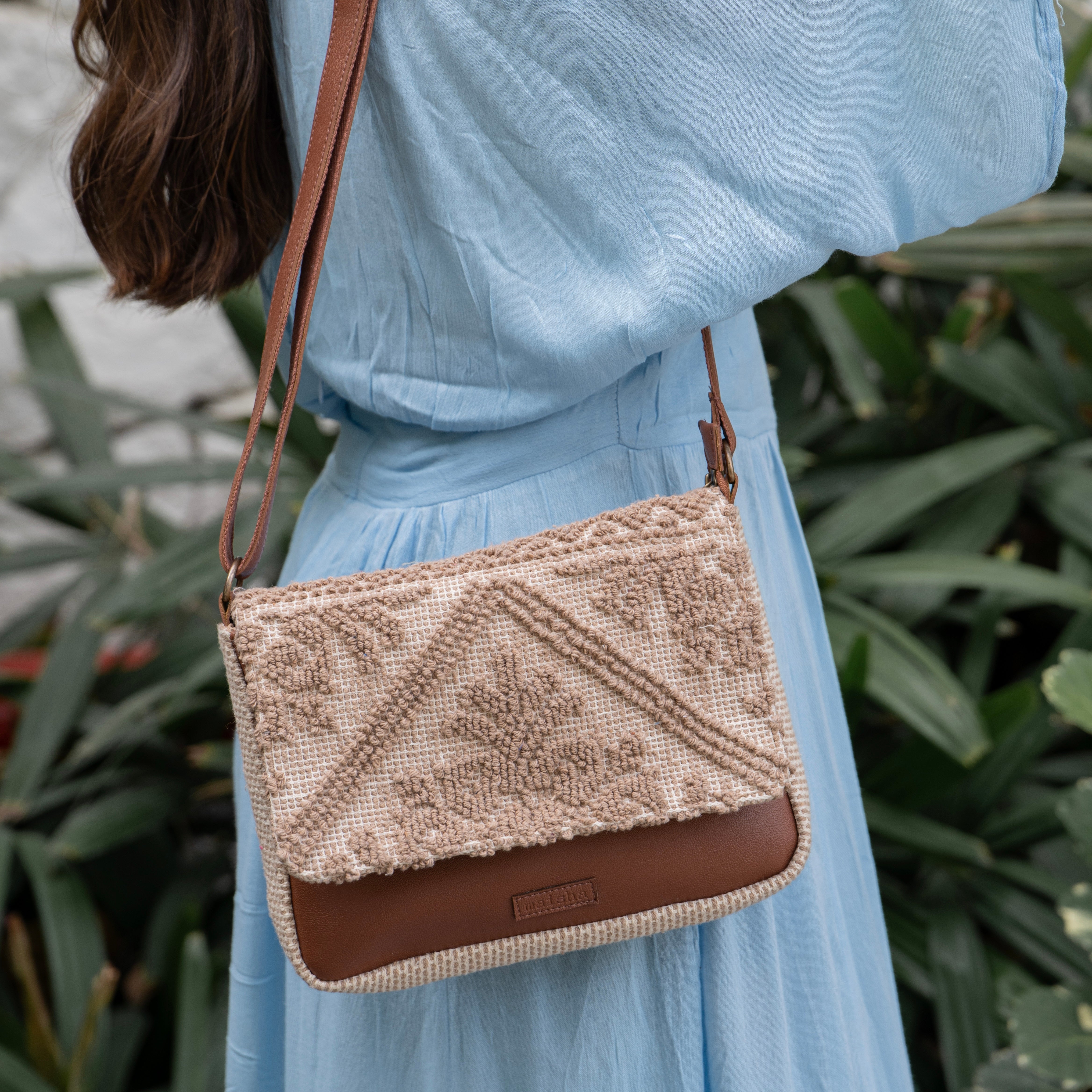 Beige Biscotti Crossbody Bag
