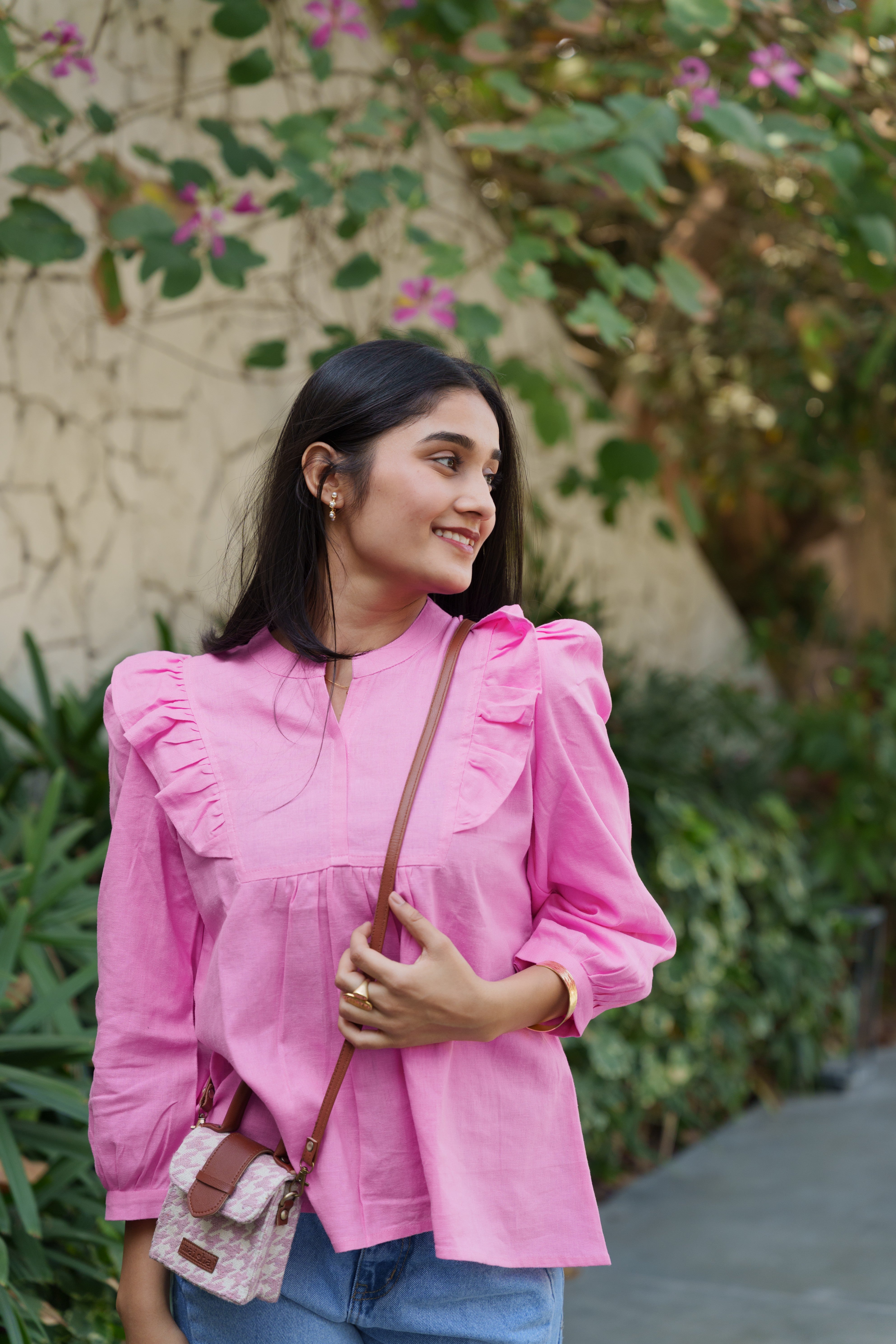 Pink Whimsy Waves Top