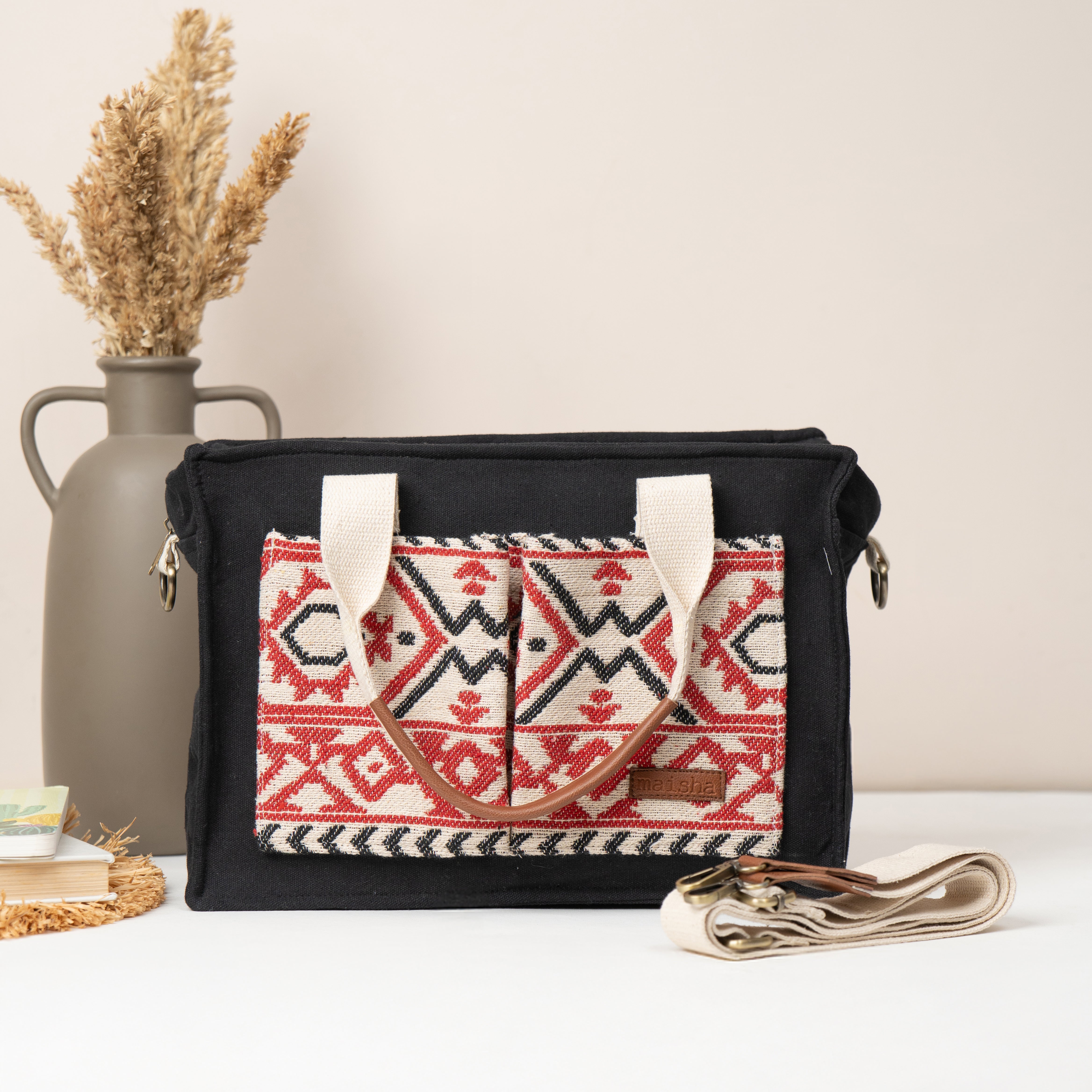 Crimson Charm Canvas Tote Bag