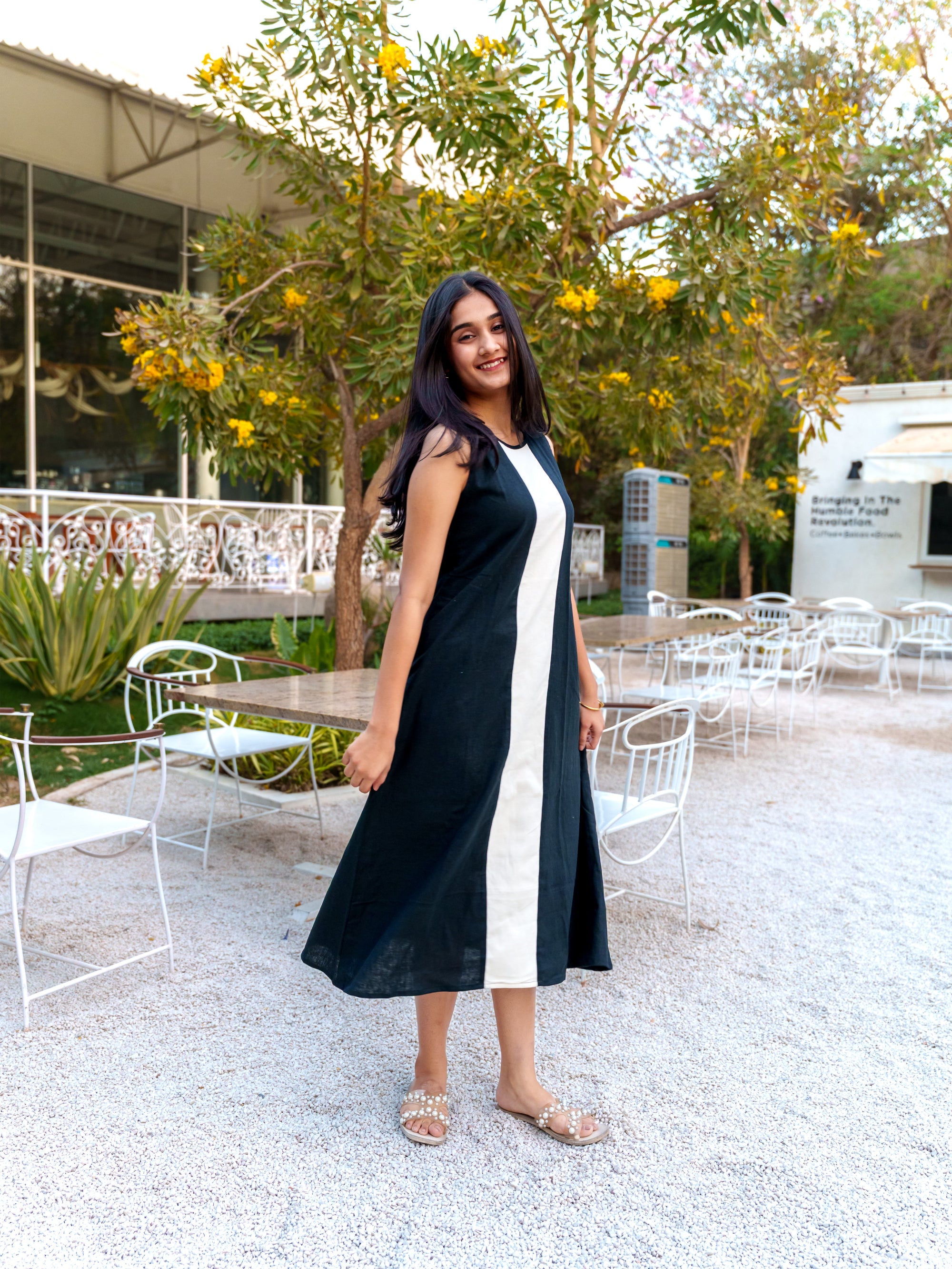 Black Chromatic Charm Dress