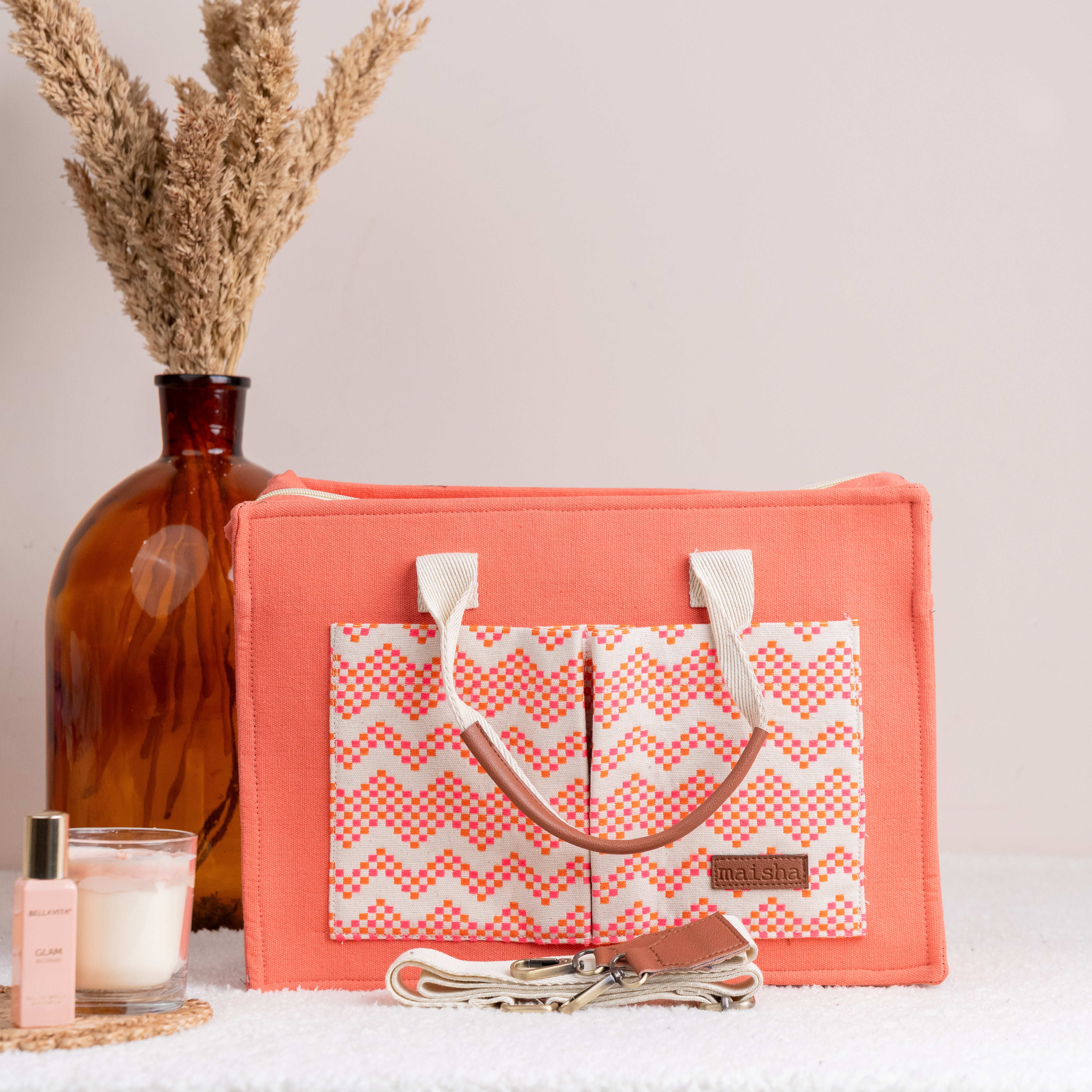 Pastel Patakha Canvas Tote Bag