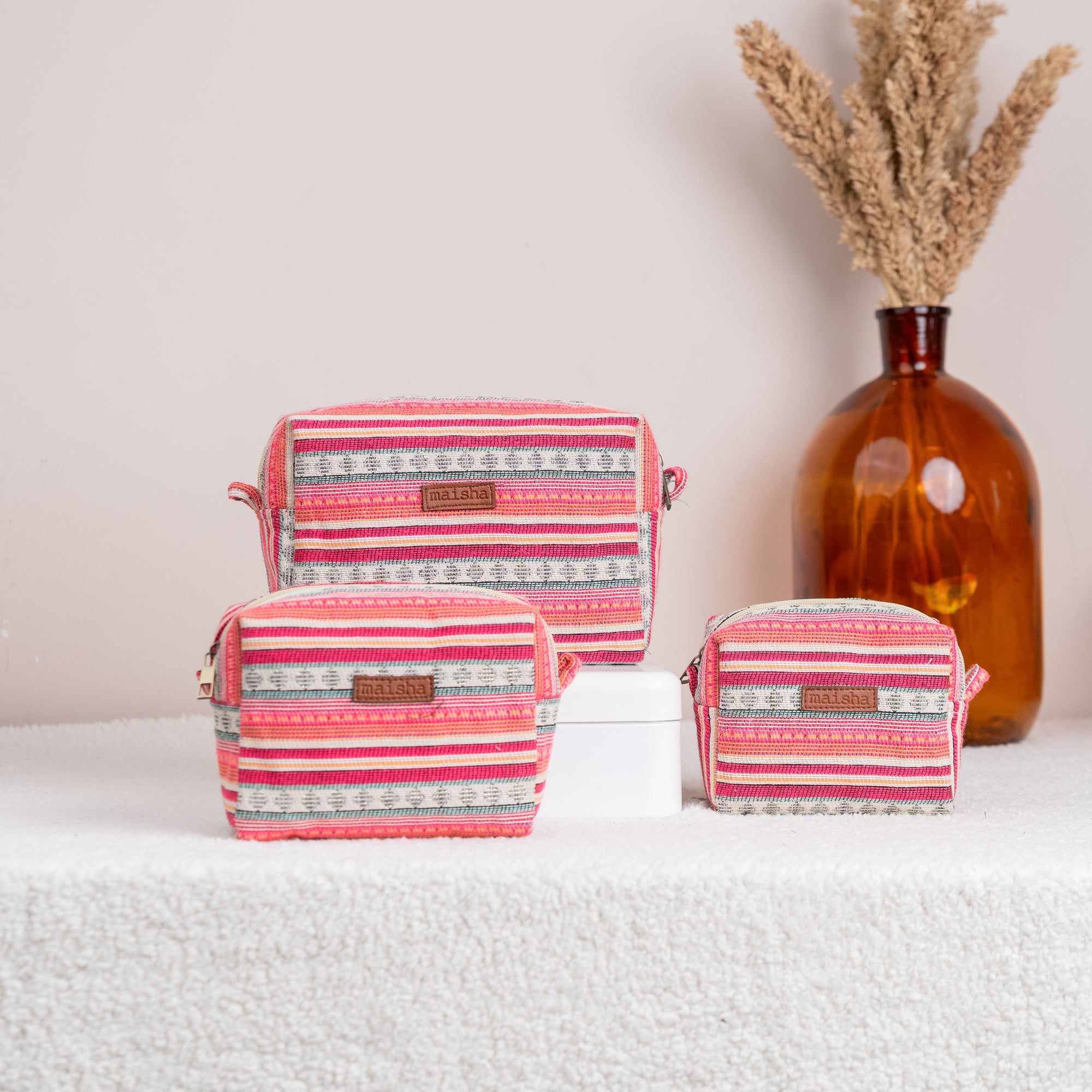Boho Blush Essential Pouch (Set of 3)