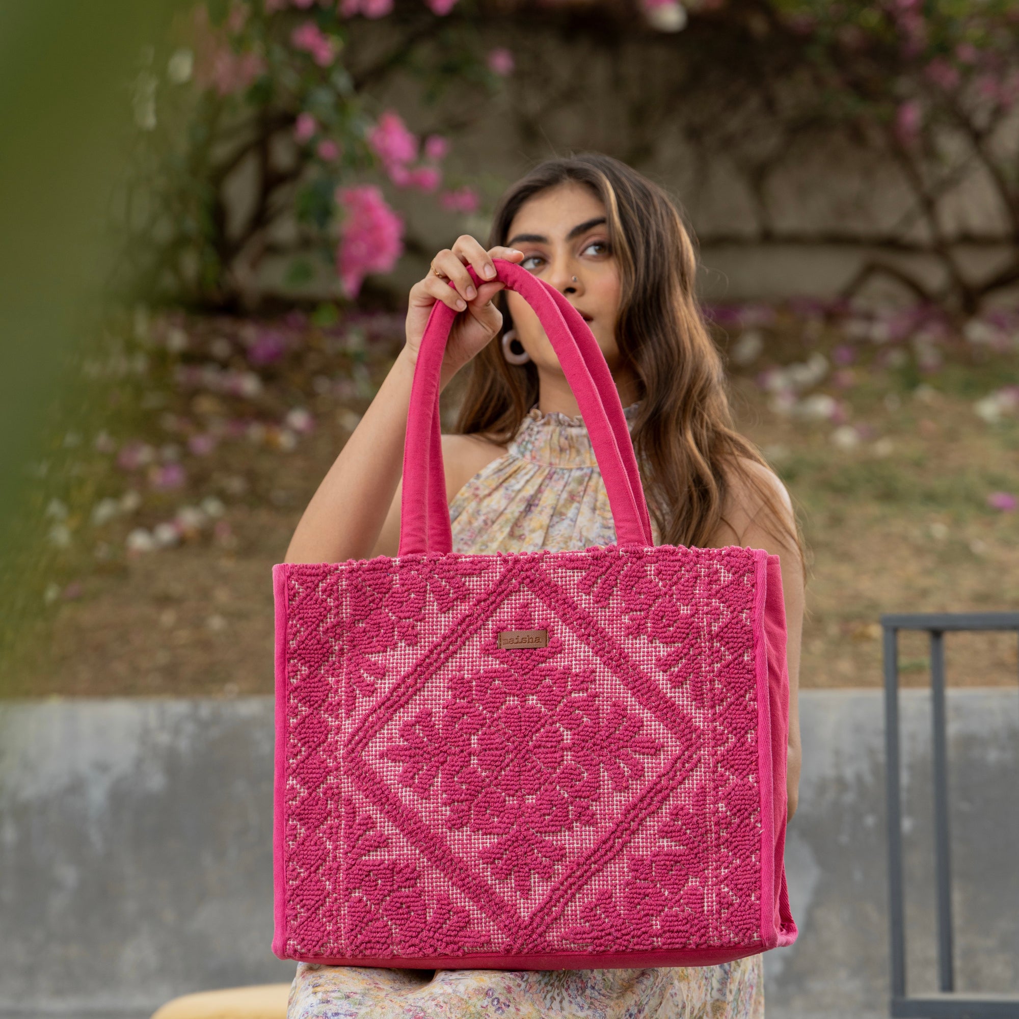 Fushsia Flame Tote Bag