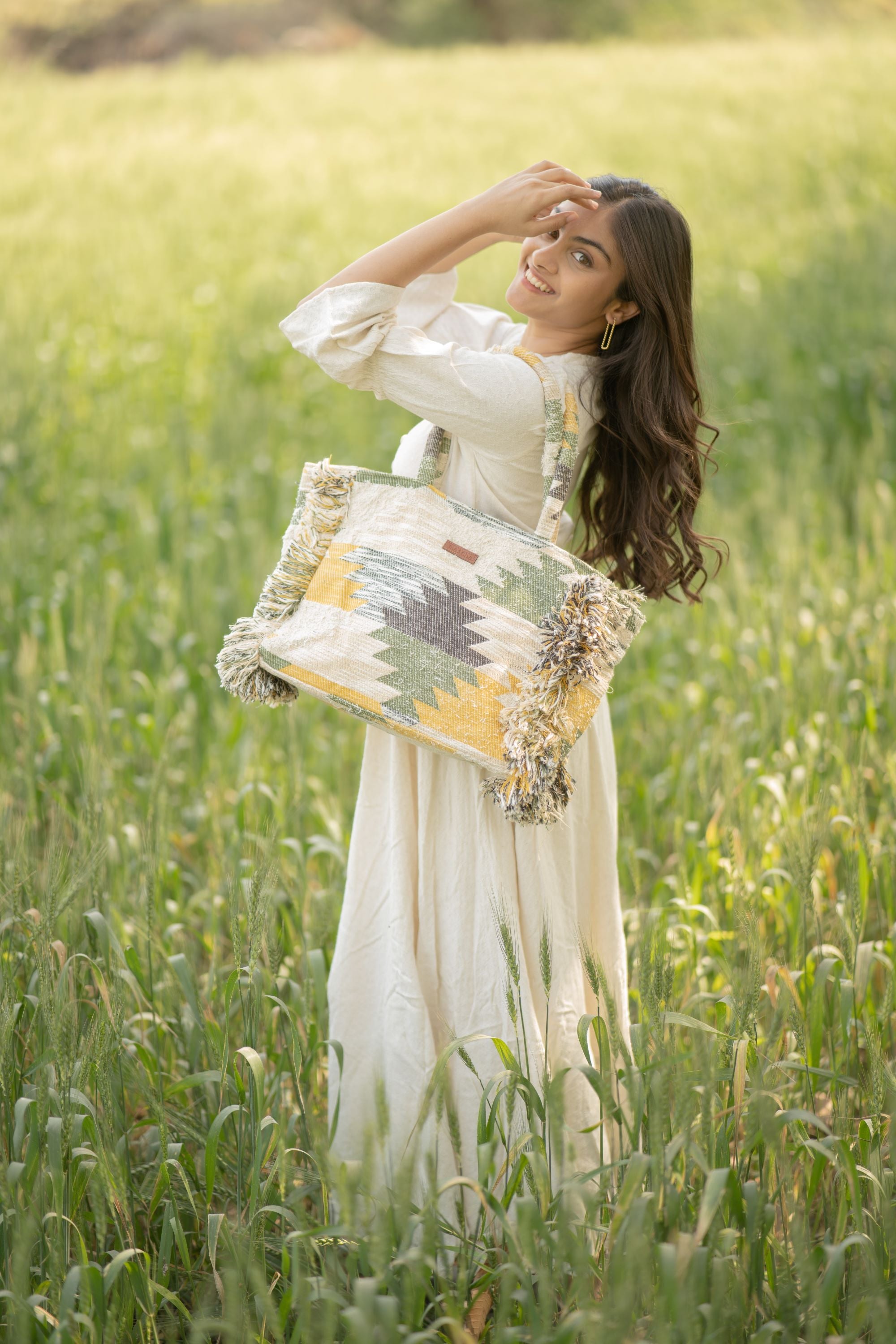 Tropical Fringe Box Bag