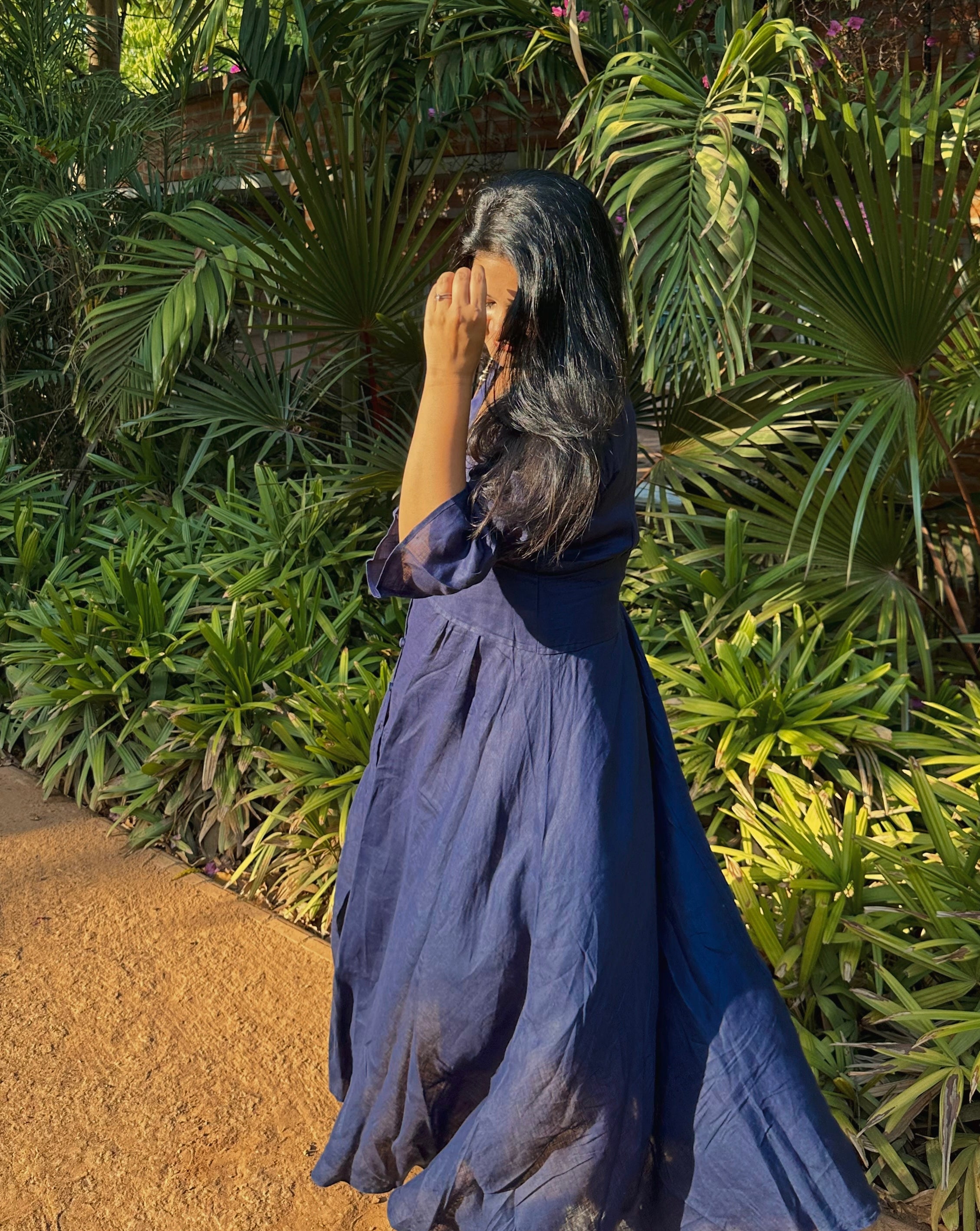 Midnight Blue - Linen Dress