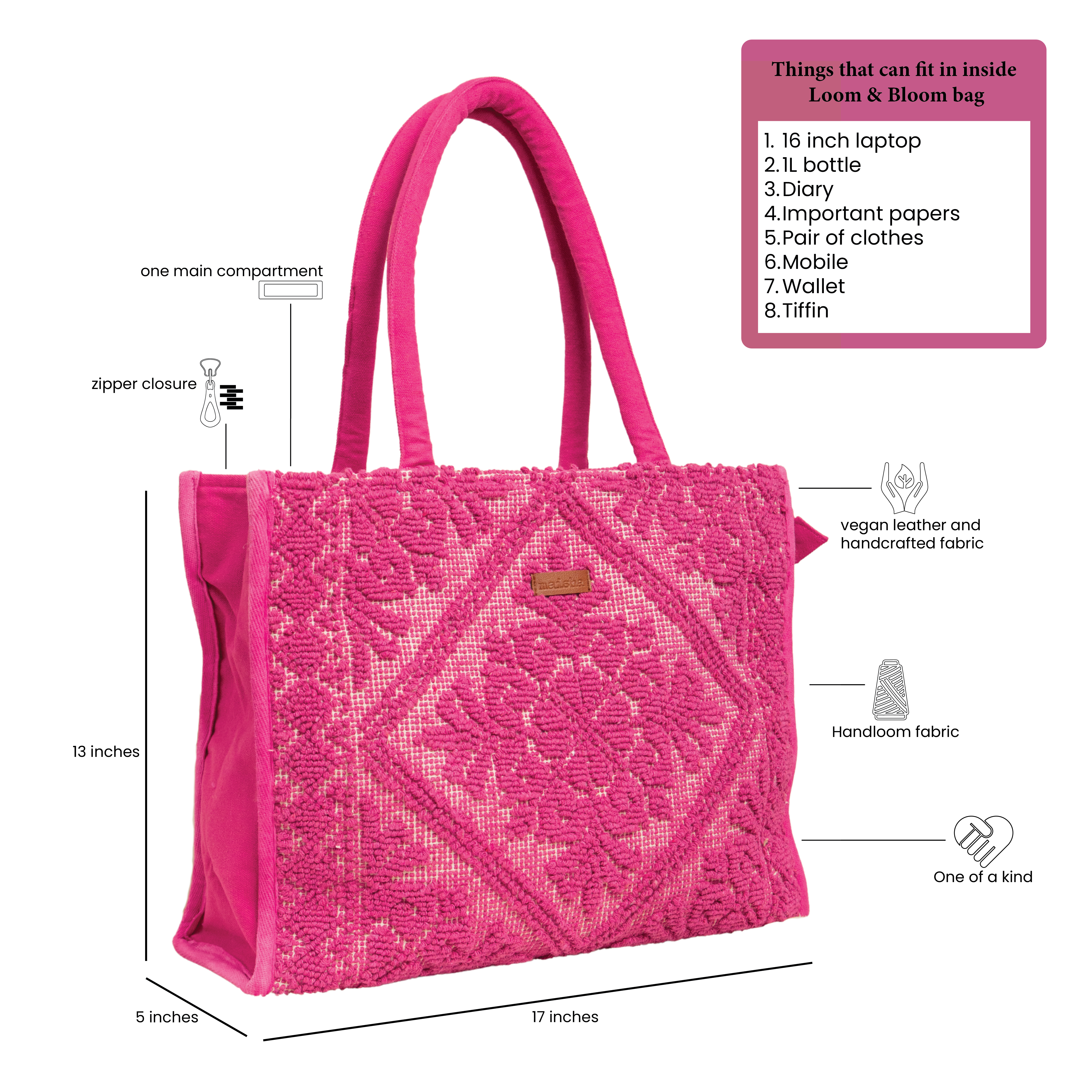 Fuchsia Flame Tote Bag