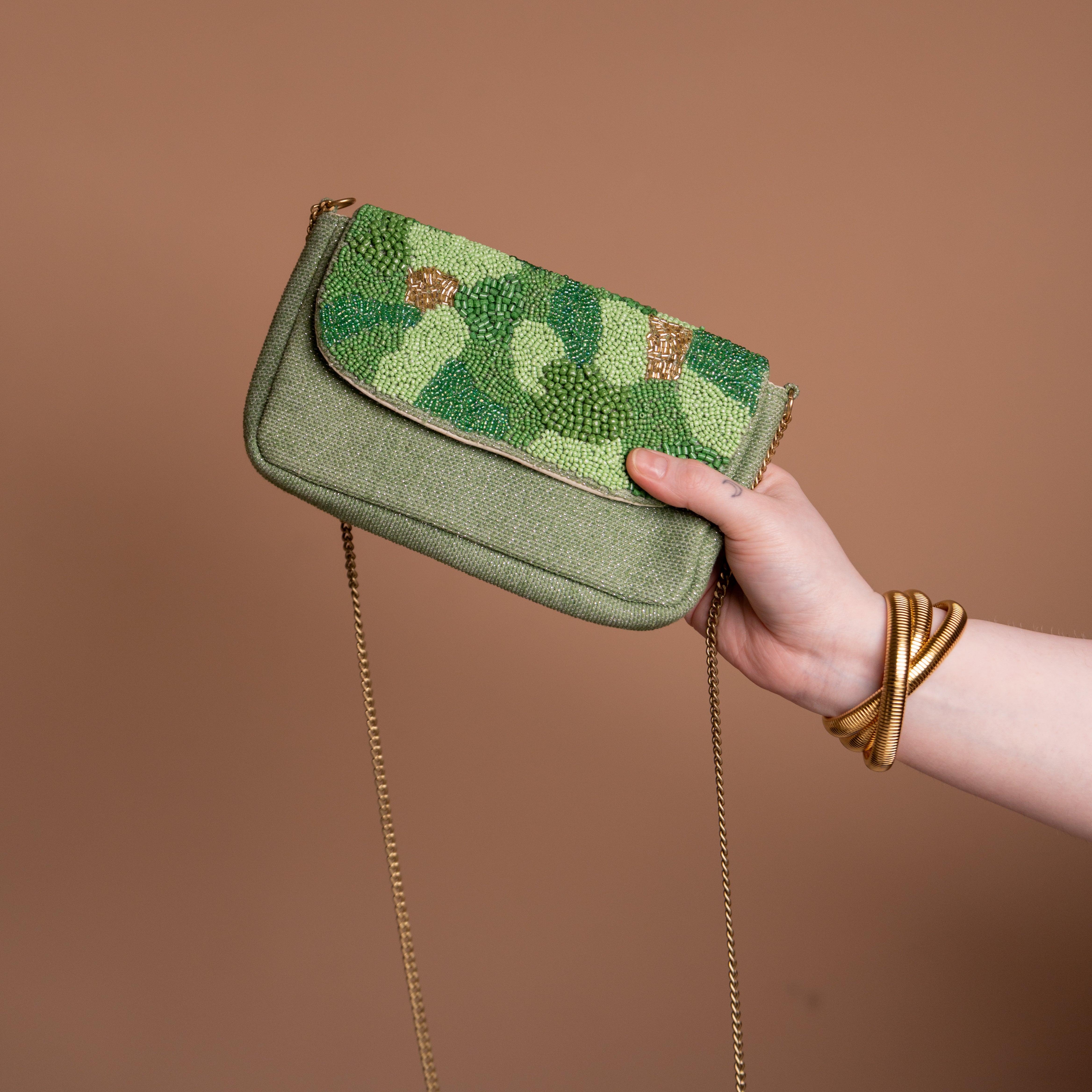 Green Gardenia Festive Sling Bag