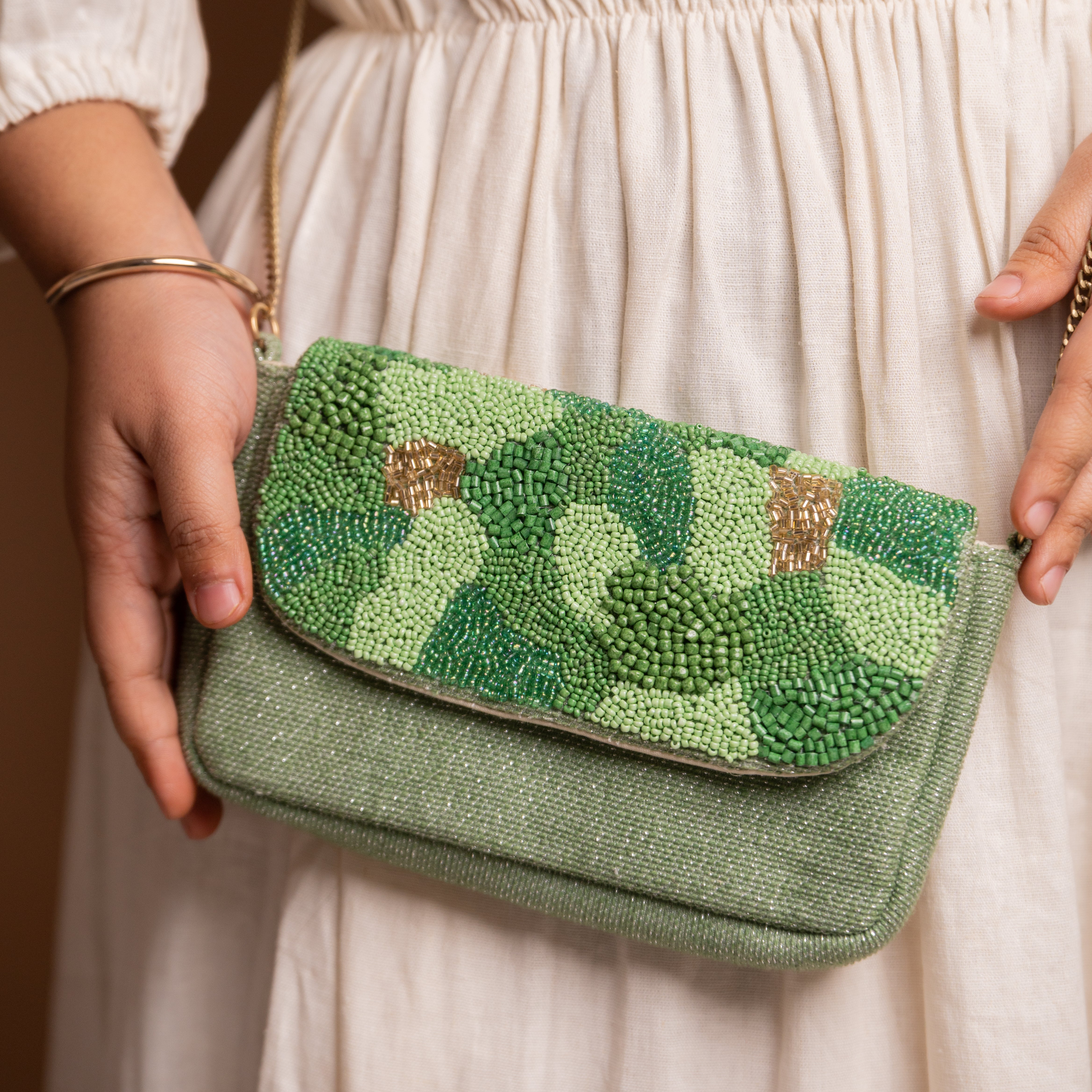 Green Gardenia Festive Sling Bag