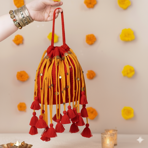Radha Ne Shyam Festive Potli- Red