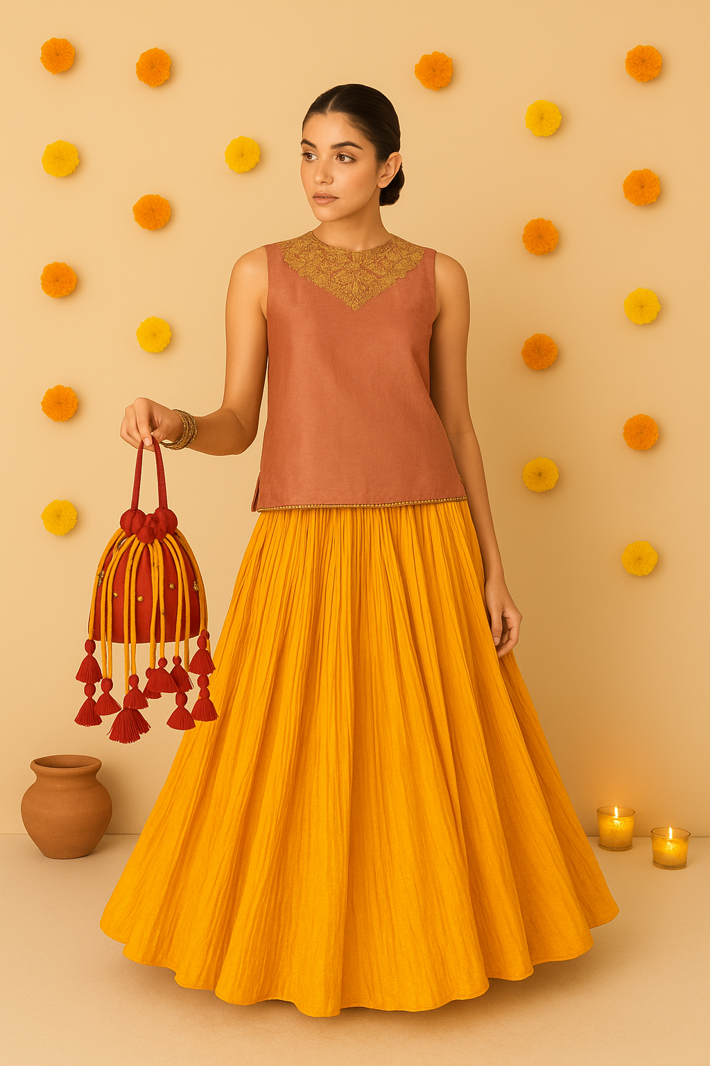 Radha Ne Shyam Festive Potli- Red