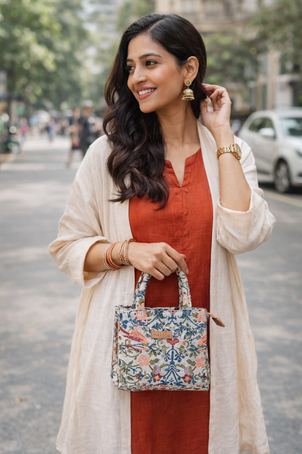 Sundown Bloom Small Box Bag (SMALL)