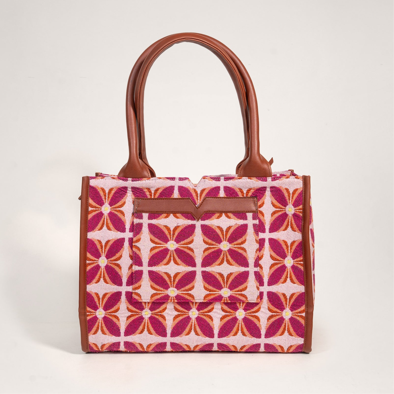 Pink Mogra Box Bag (Large)