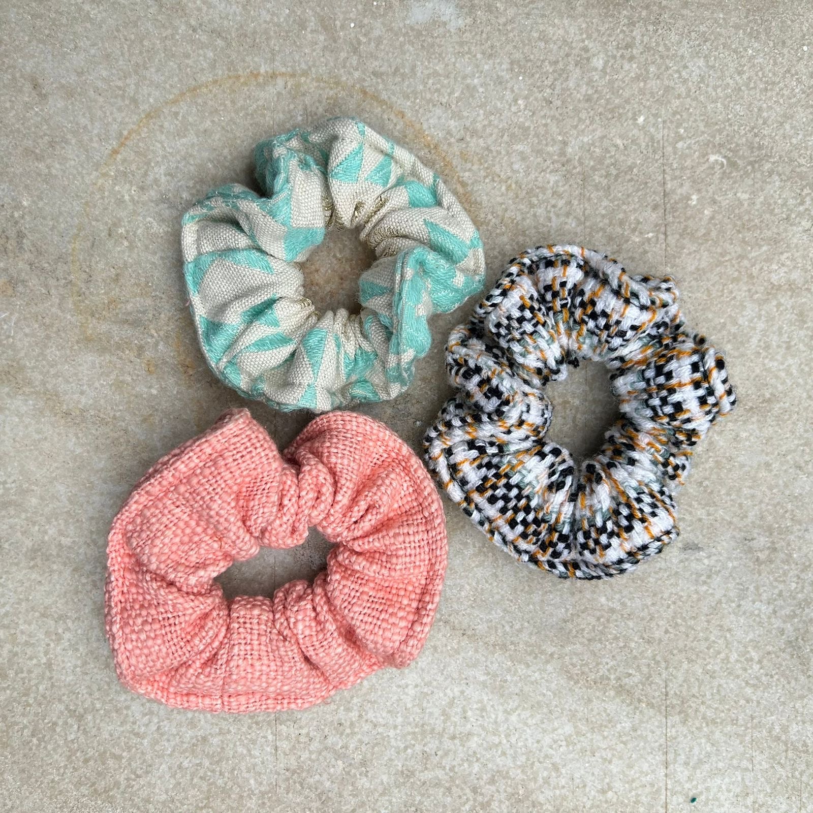 Peach Mint Scrunchie Combo