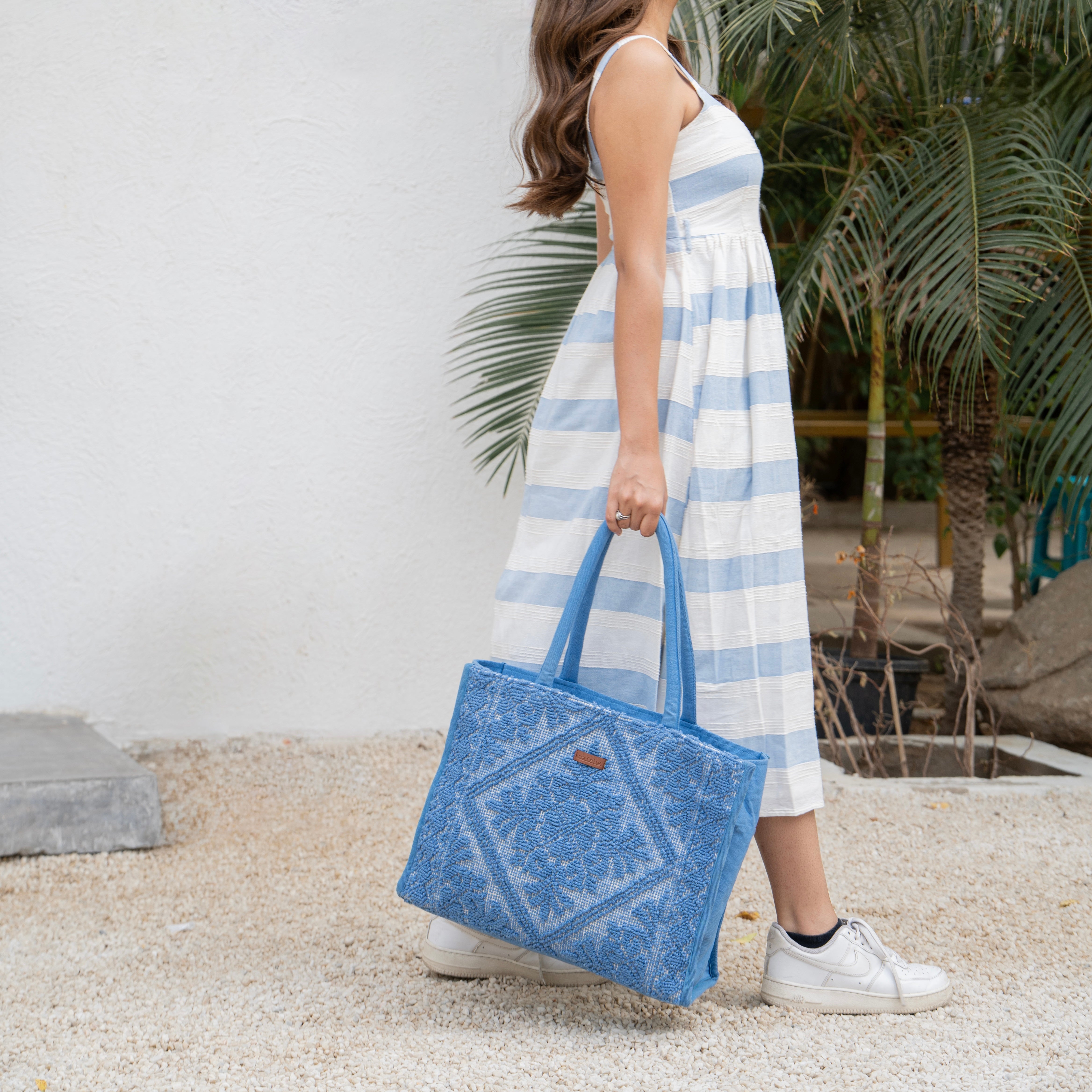 Electric Blue Tote Bag
