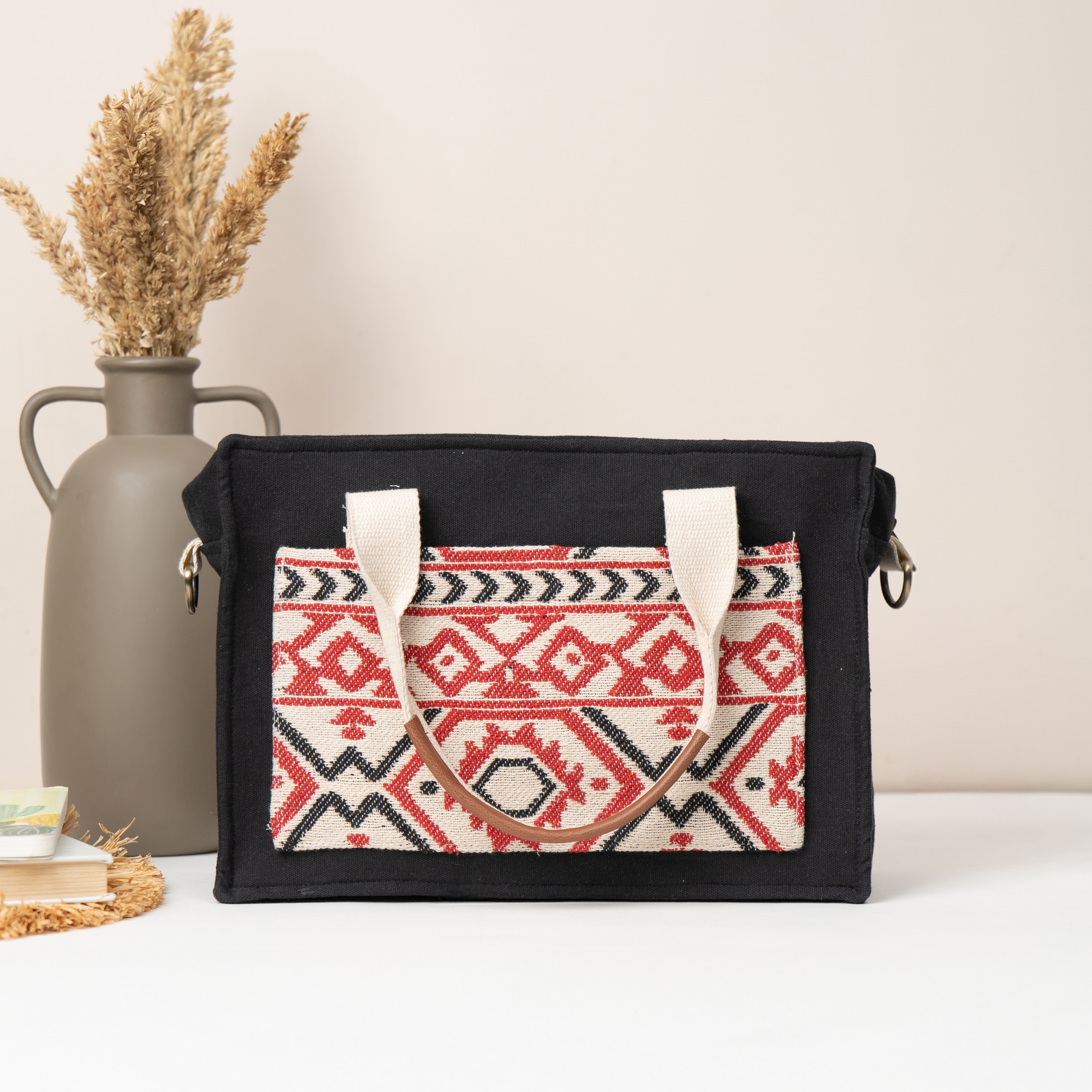 Crimson Charm Canvas Tote Bag