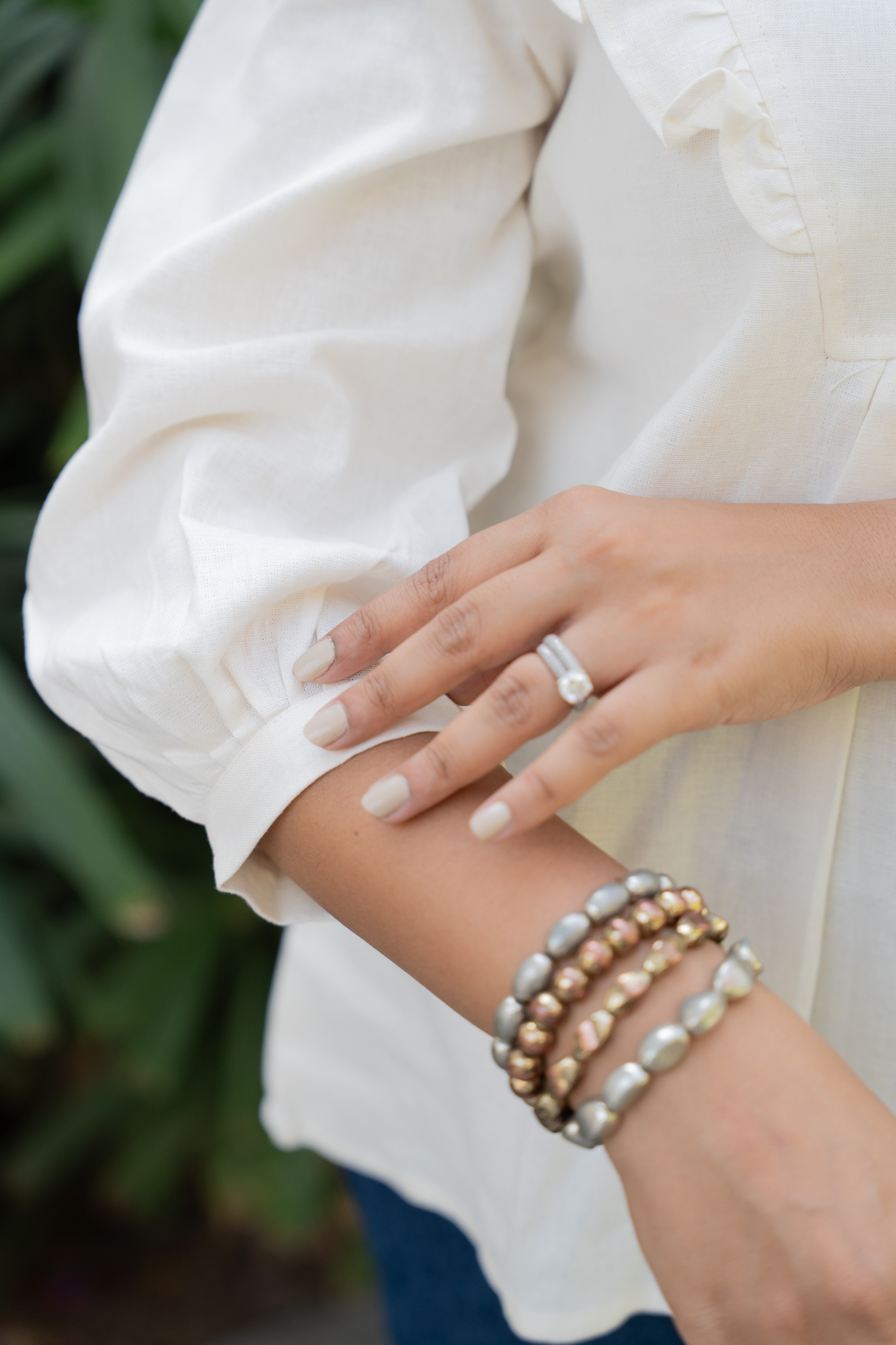 Cream Whimsy Waves Top