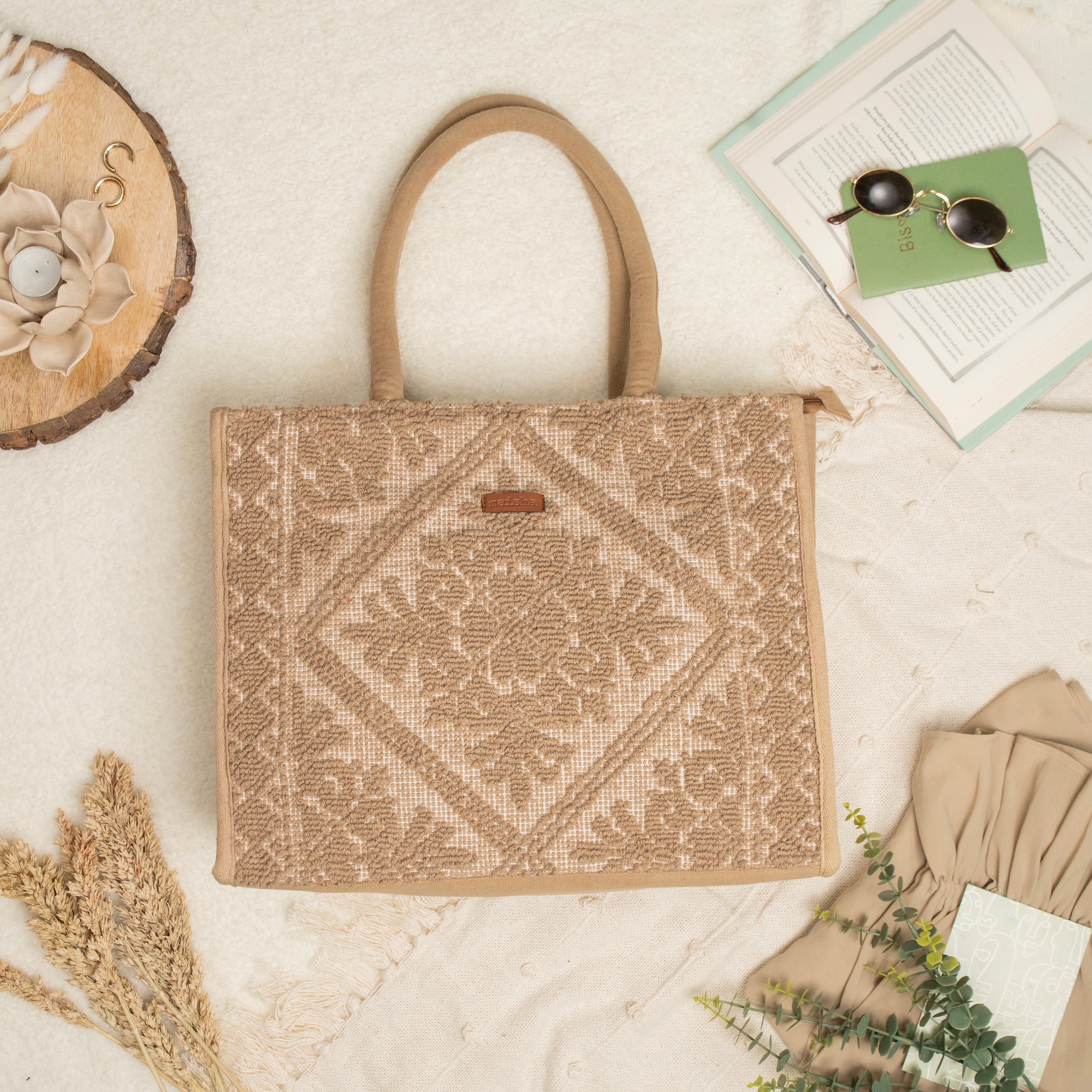 Beige Biscotti Tote Bag