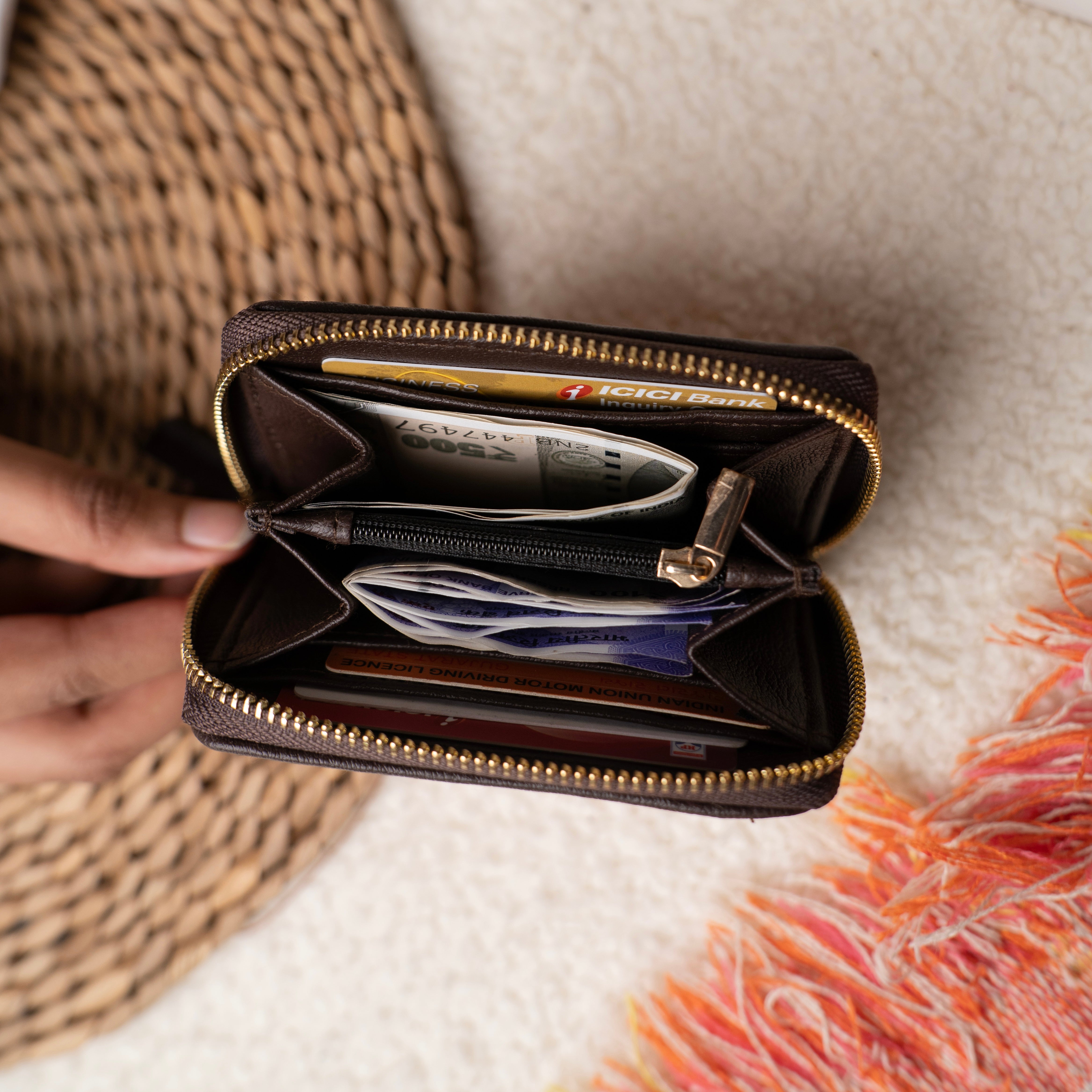 Striped Sorbet Compact Wallet