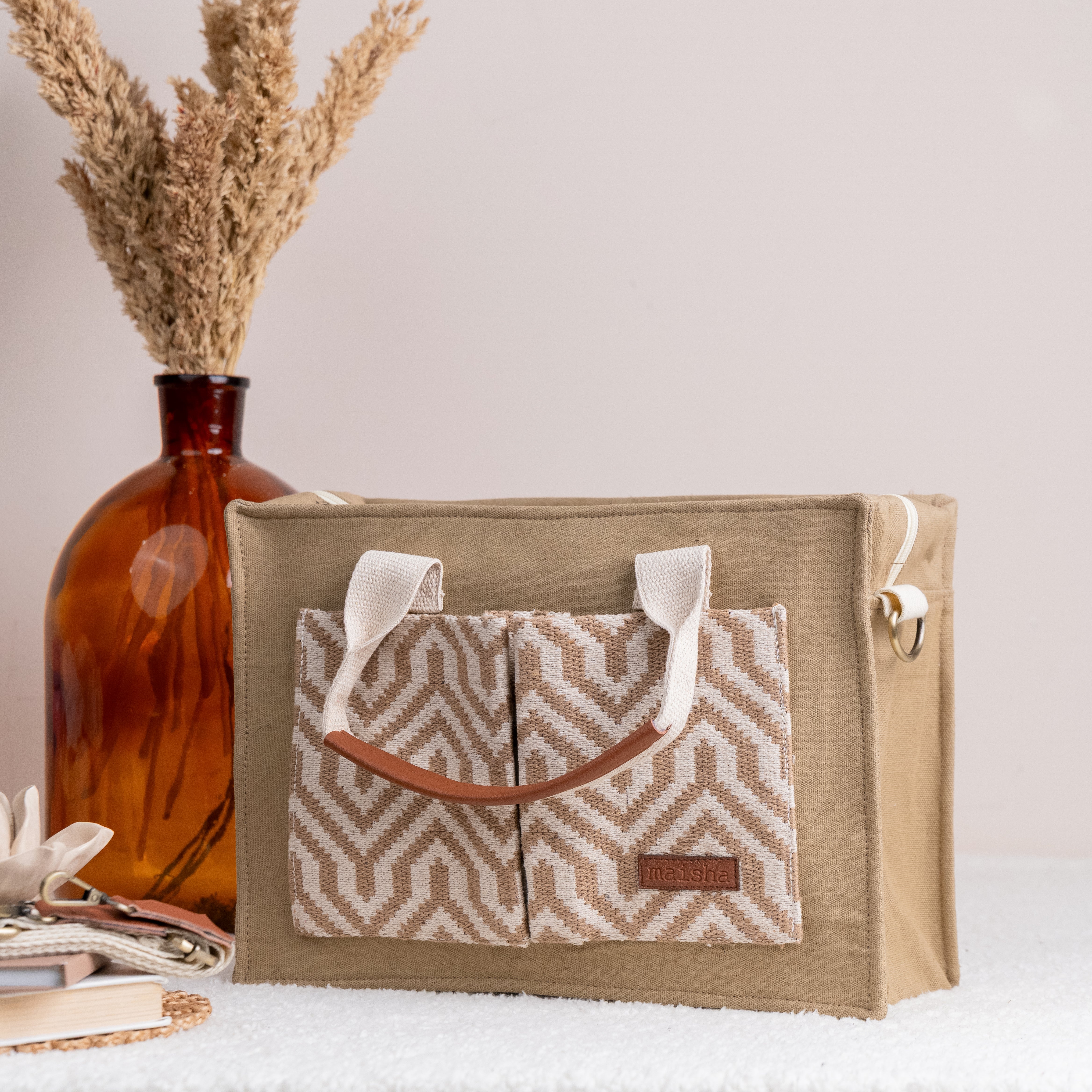 Walnut Weave Canvas Tote Bag