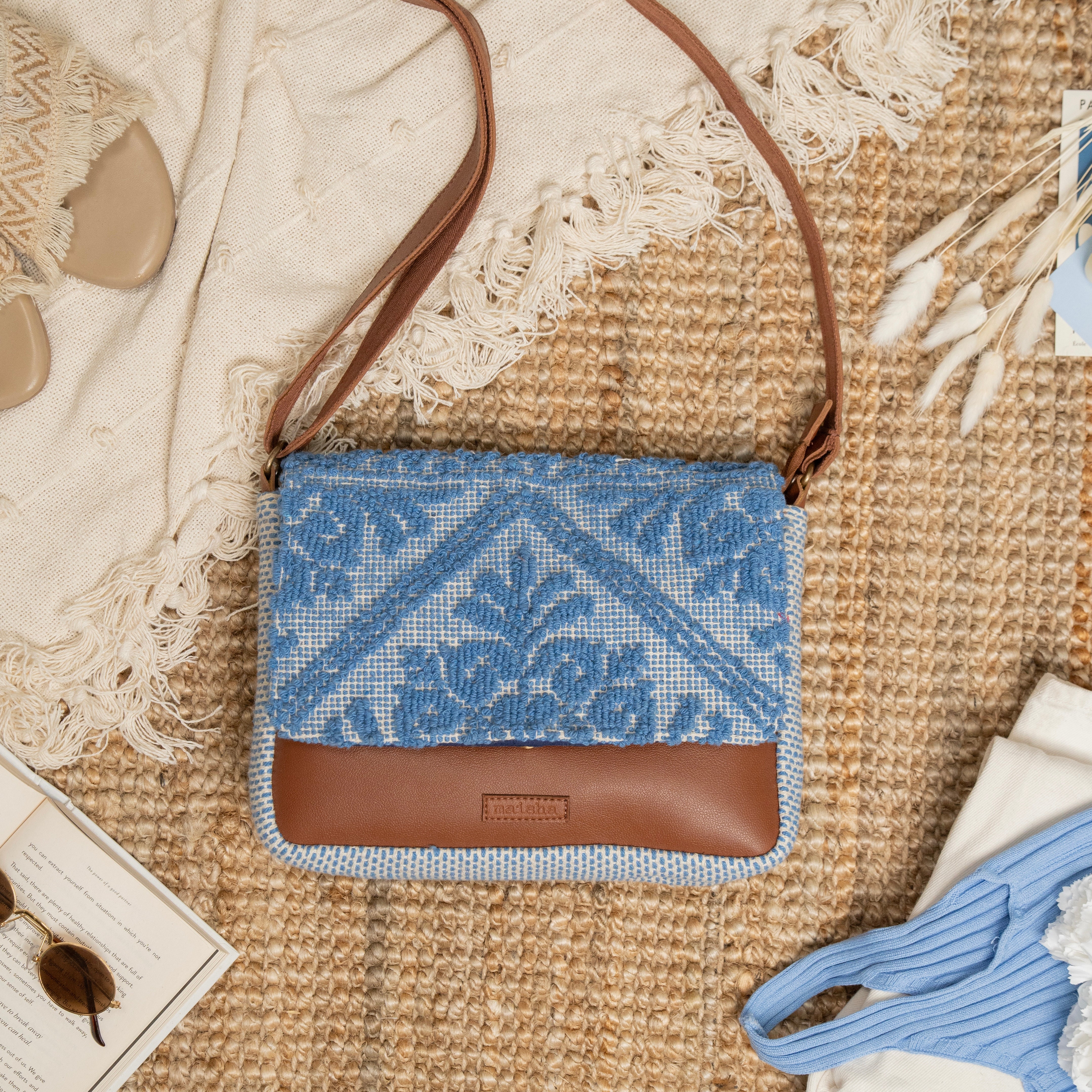 Electric Blue Crossbody Bag