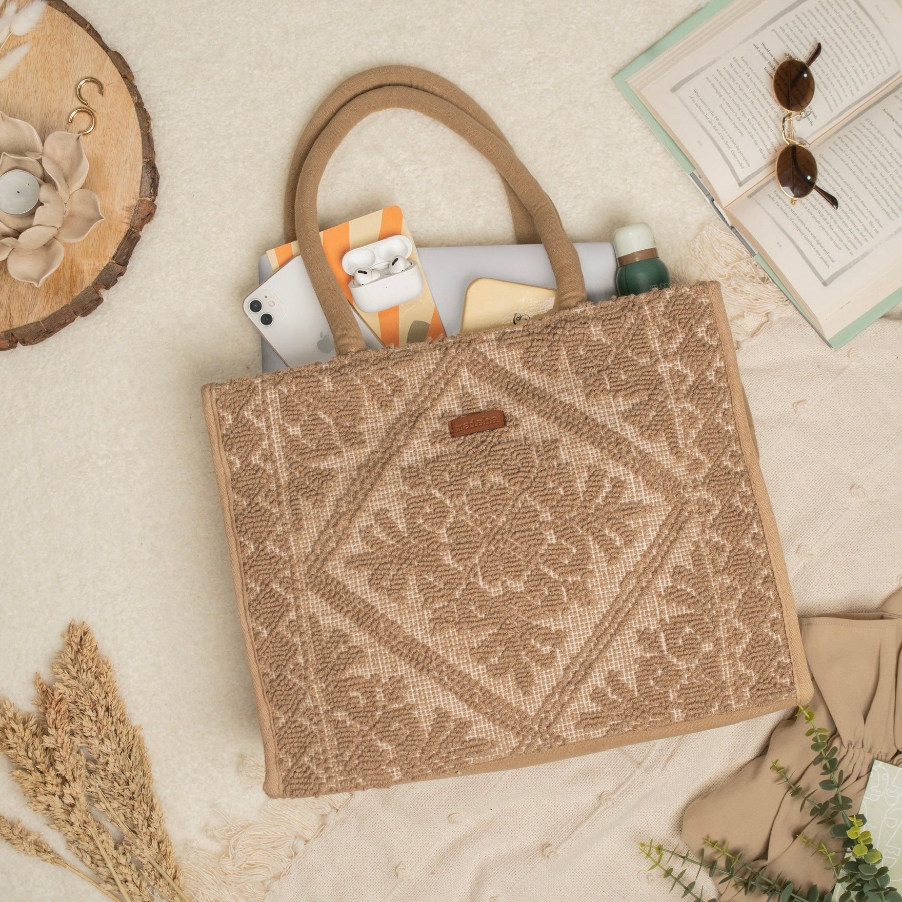 Beige Biscotti Tote Bag