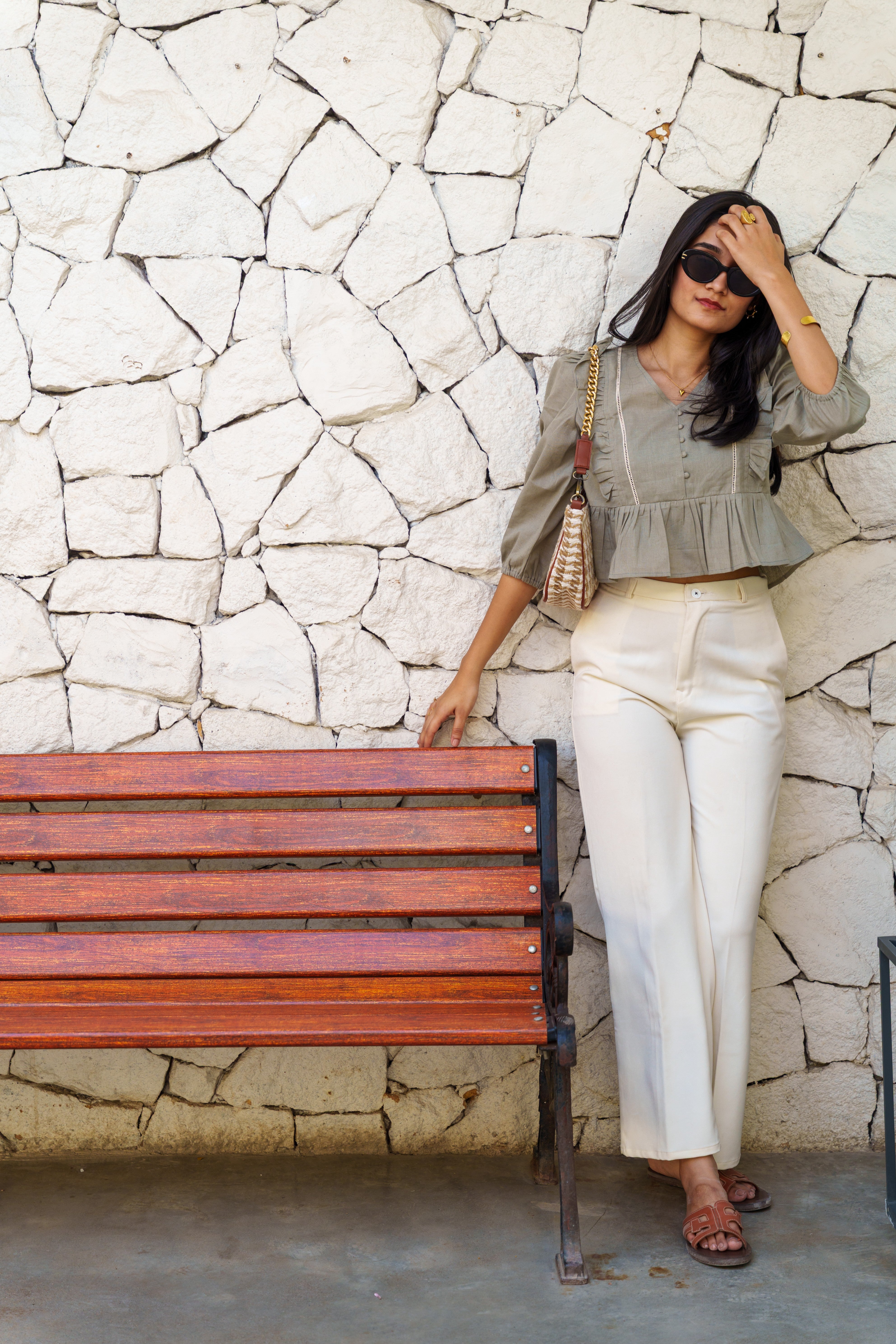 Grey Lace & Grace Top