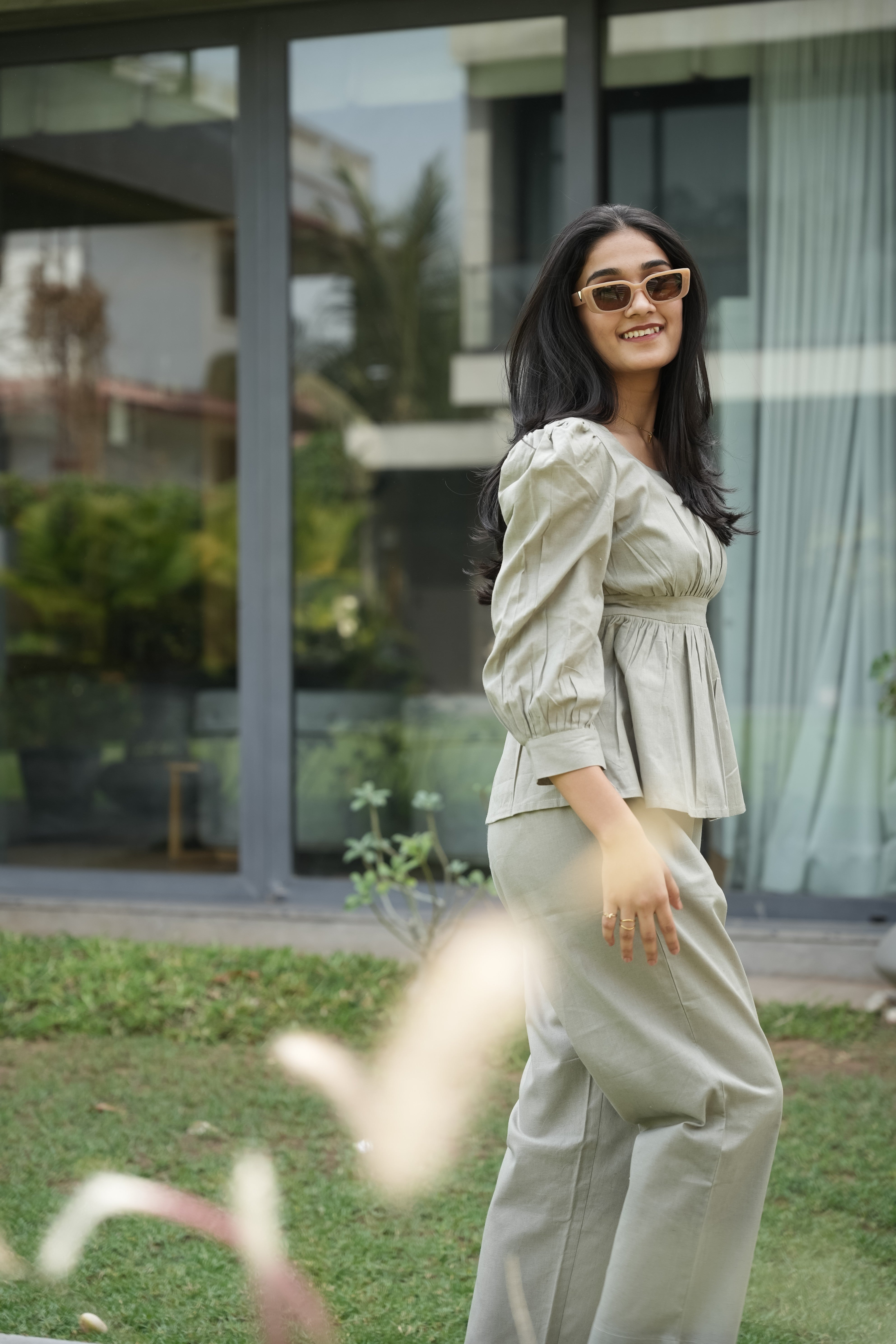 Grey Sun-washed Co-ord Set