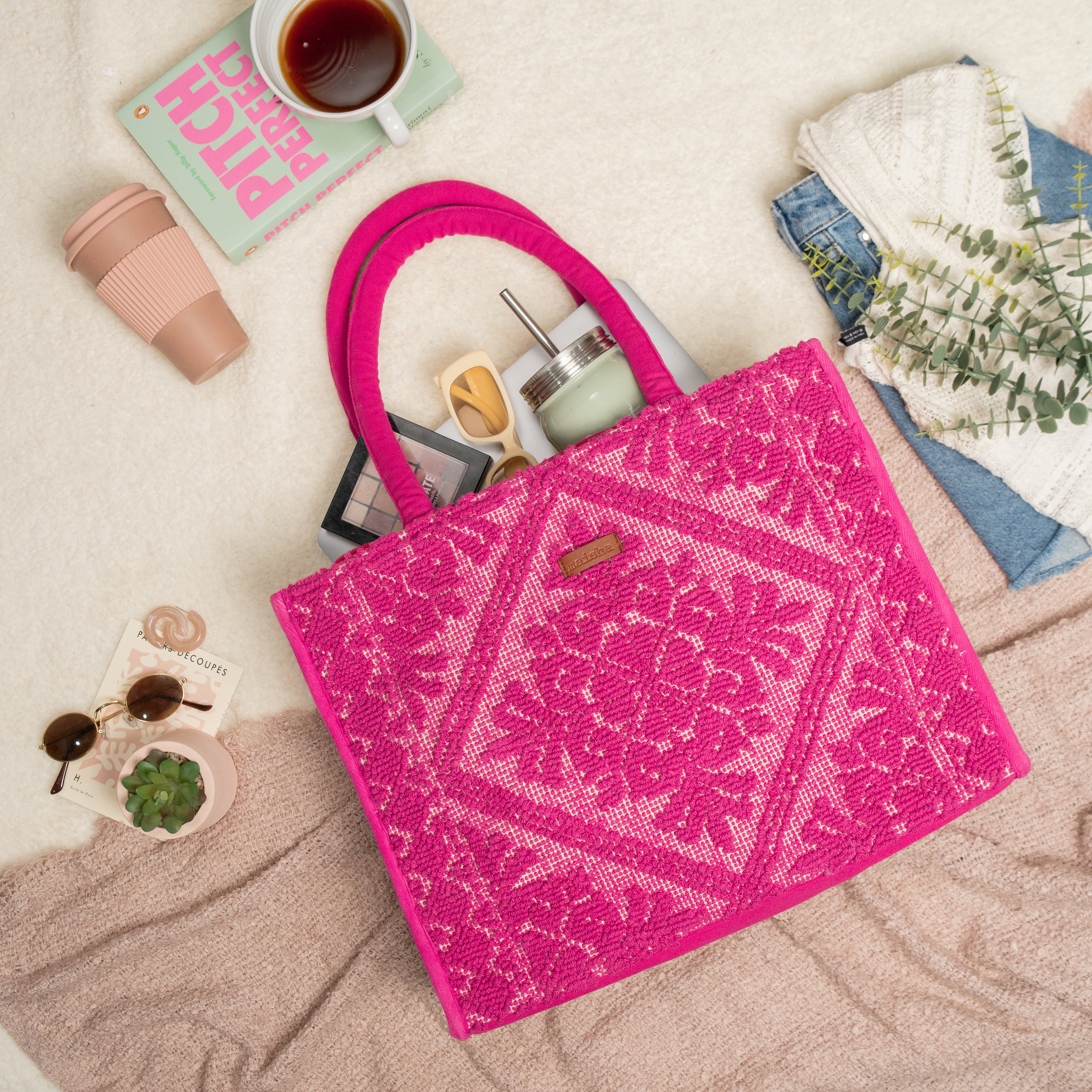 Fushsia Flame Tote Bag