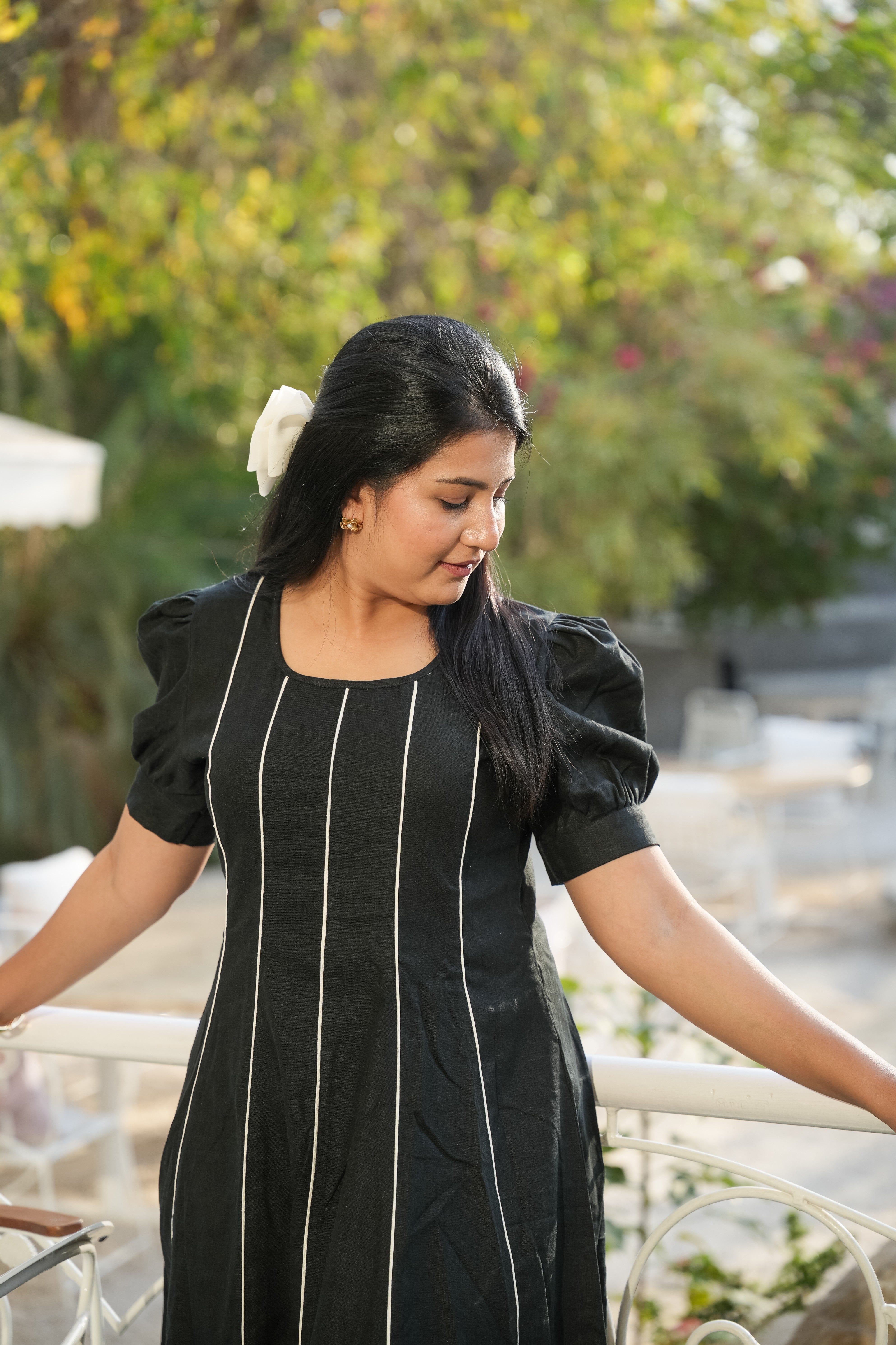 Black Grace in Lines Dress