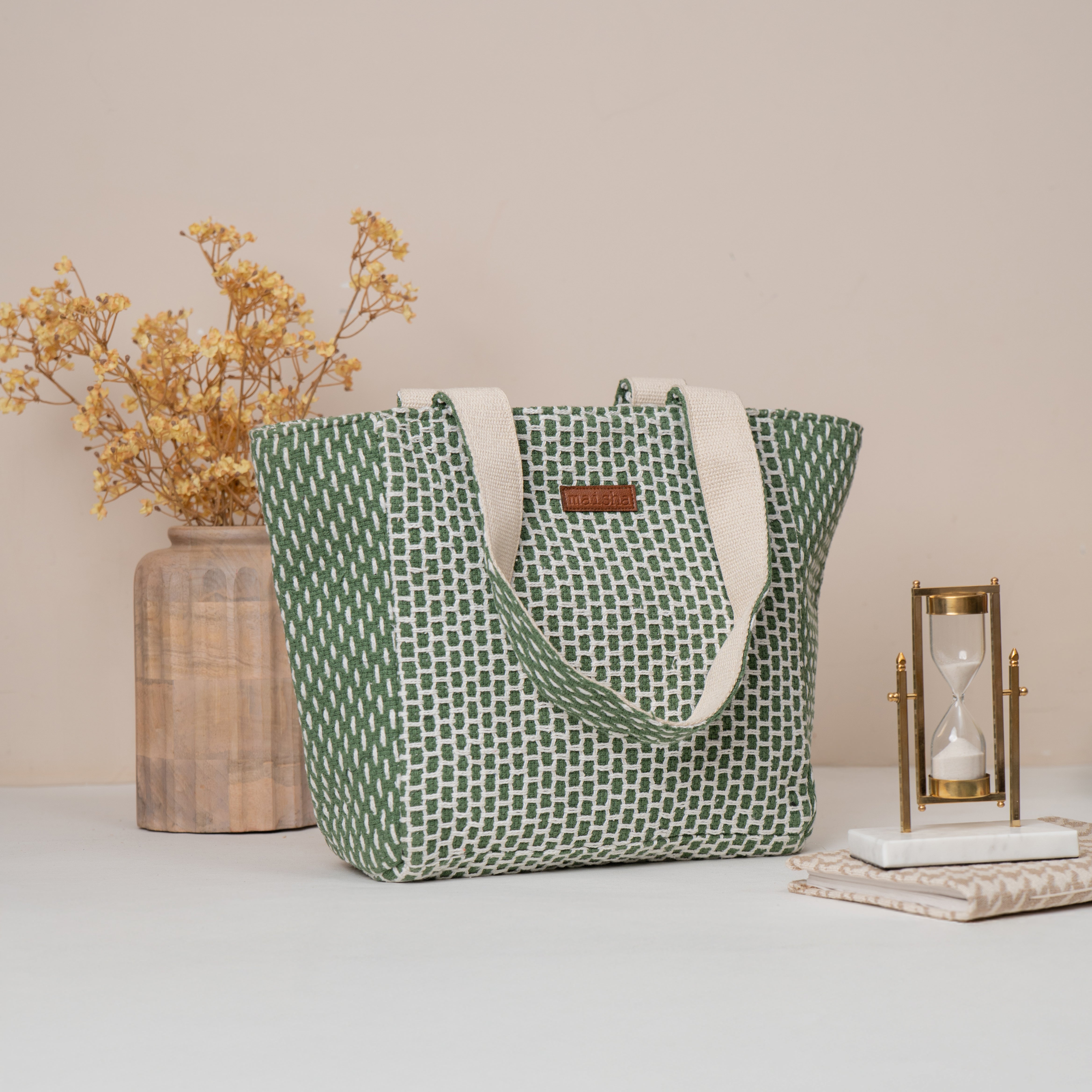 Olive Maze Utility Bag