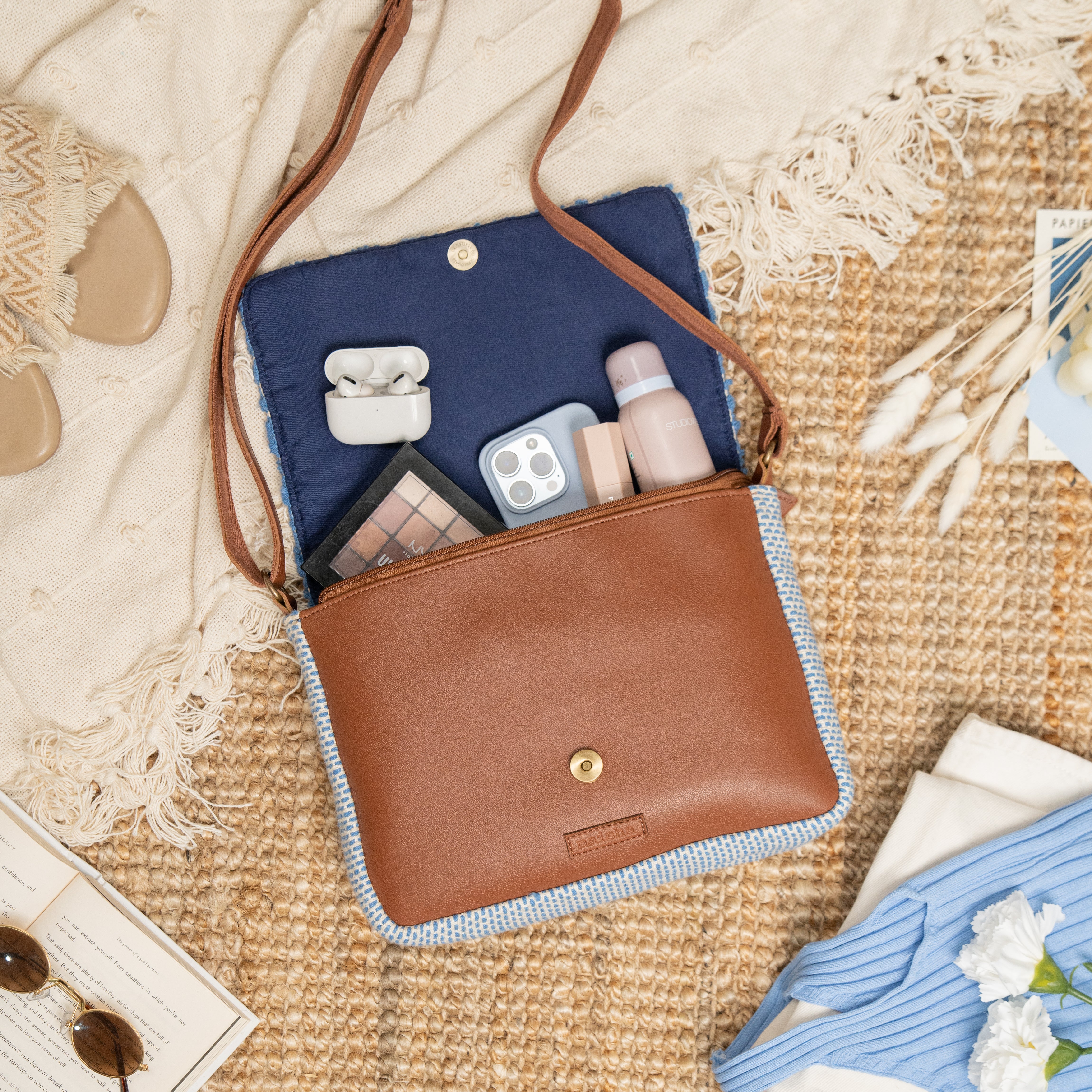 Electric Blue Crossbody Bag