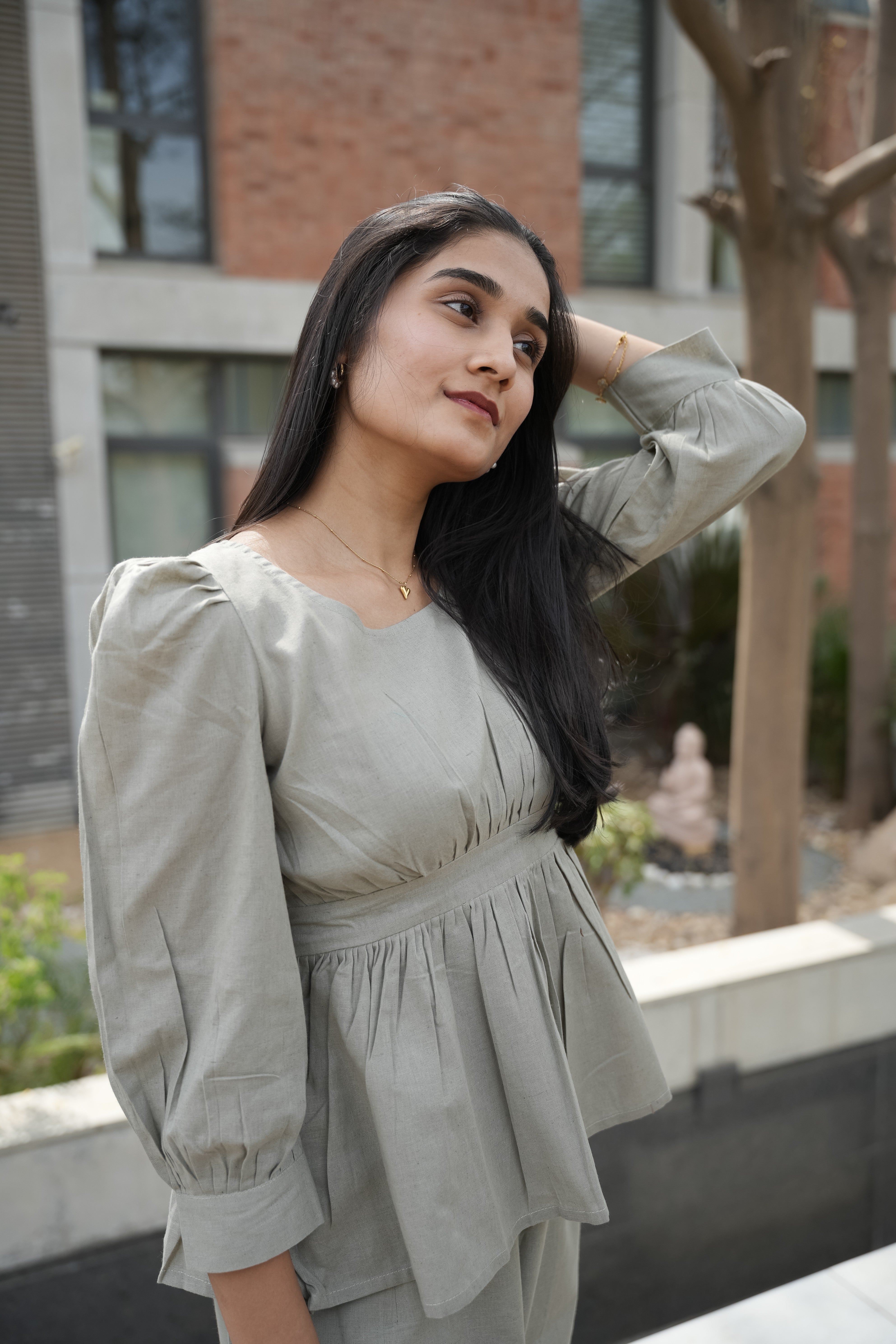 Grey Sun-washed Co-ord Set