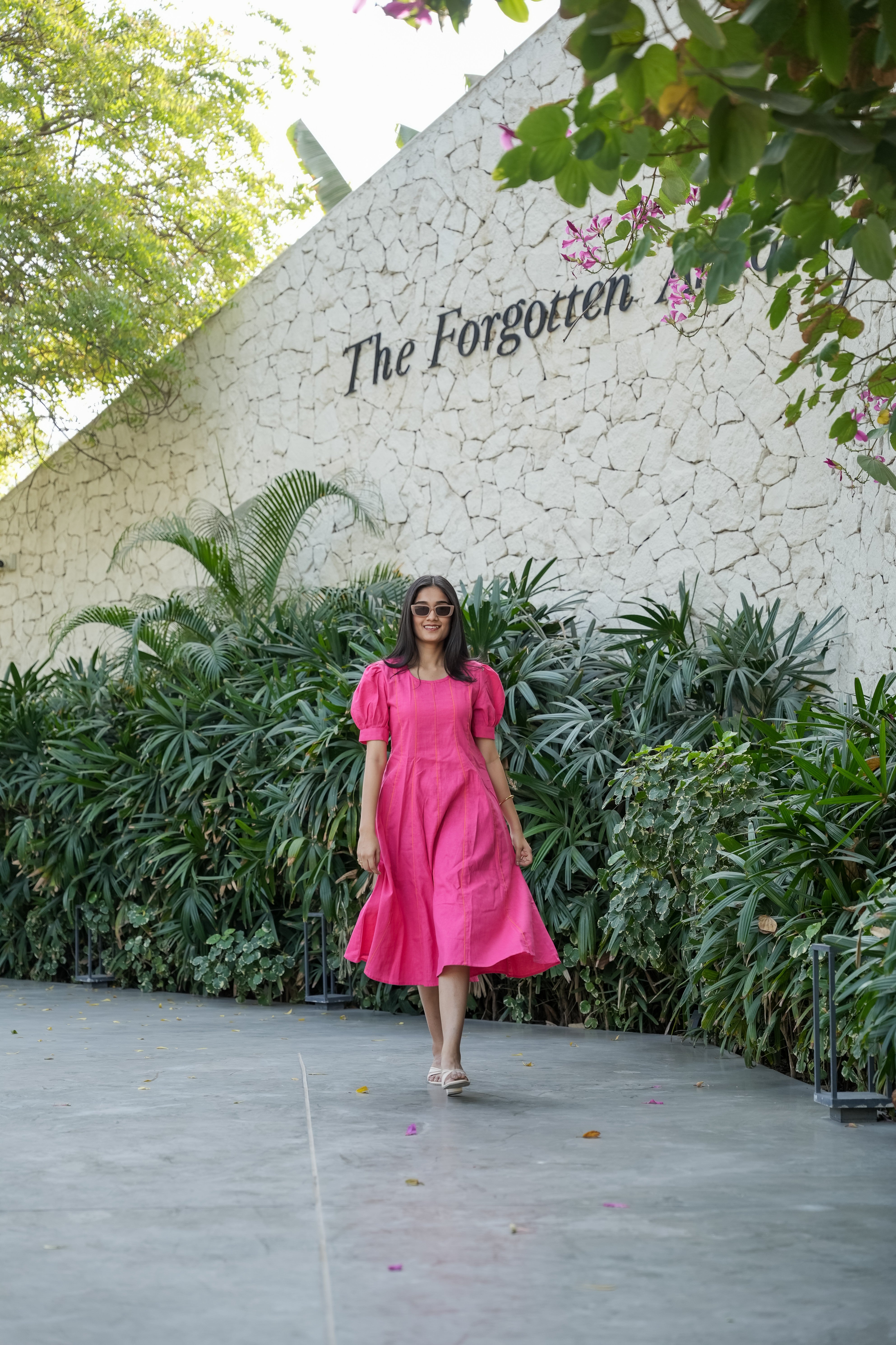 Pink Grace in Lines Dress