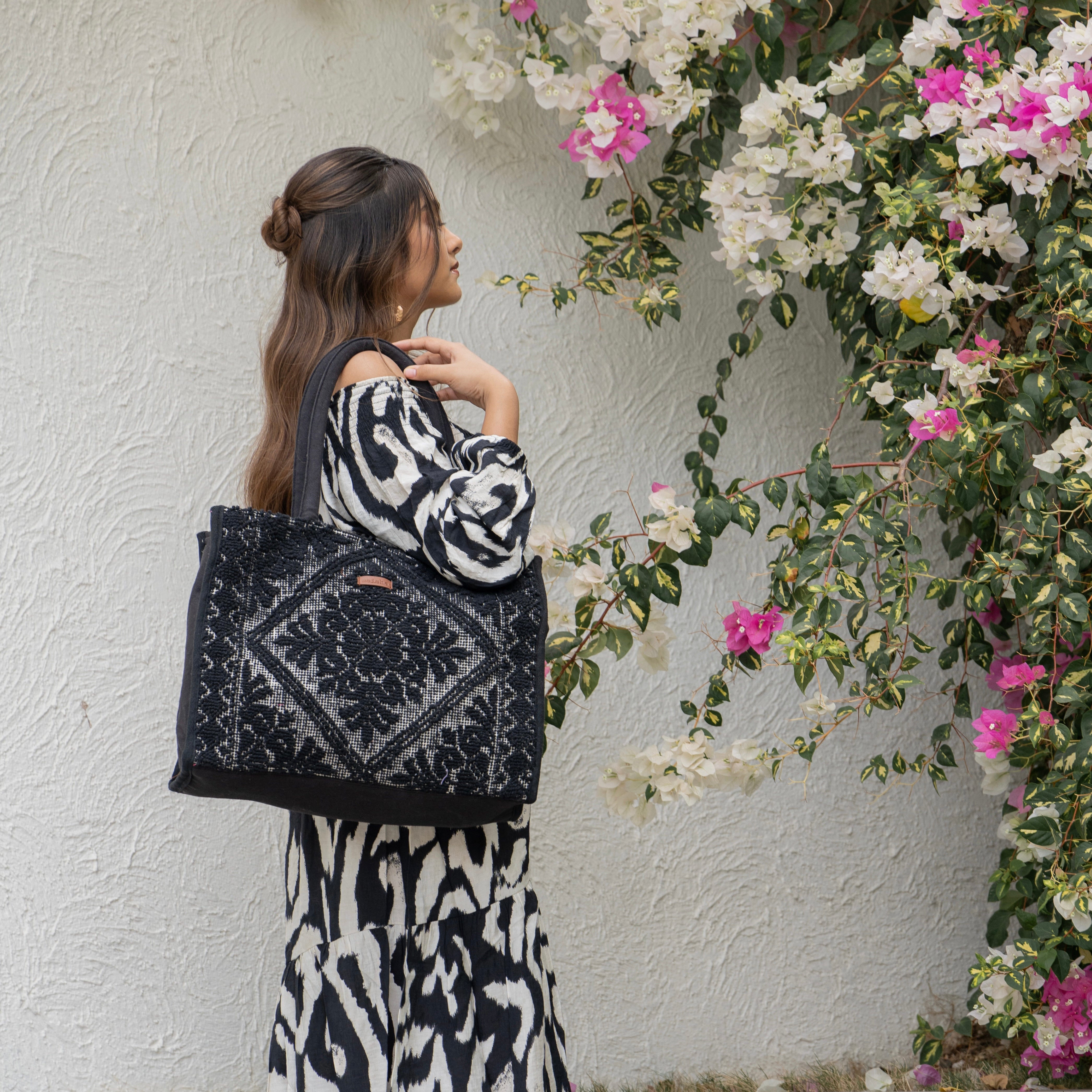 Midnight Bloom Tote Bag