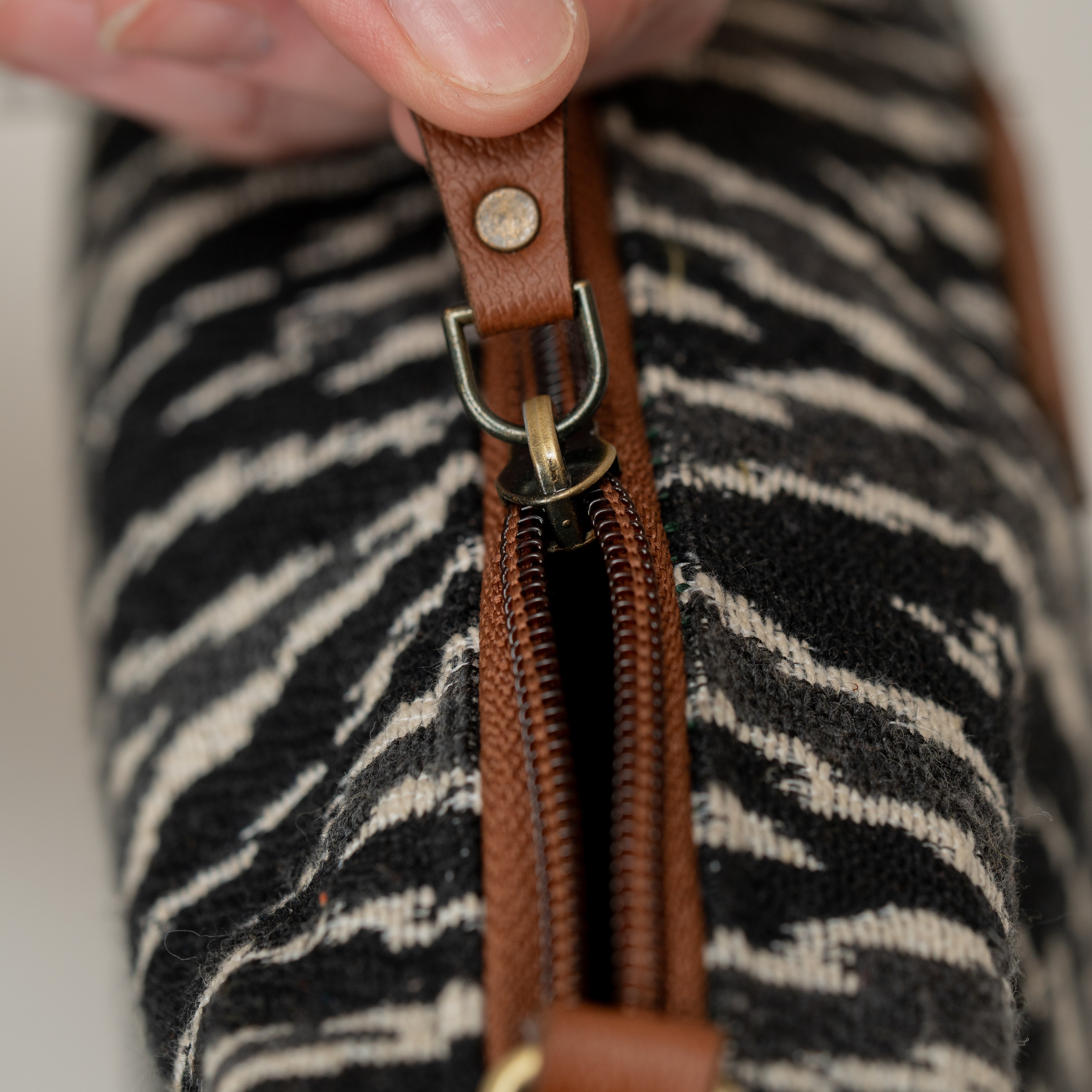 Blackberry Ikkat Pouch / Sling Bag