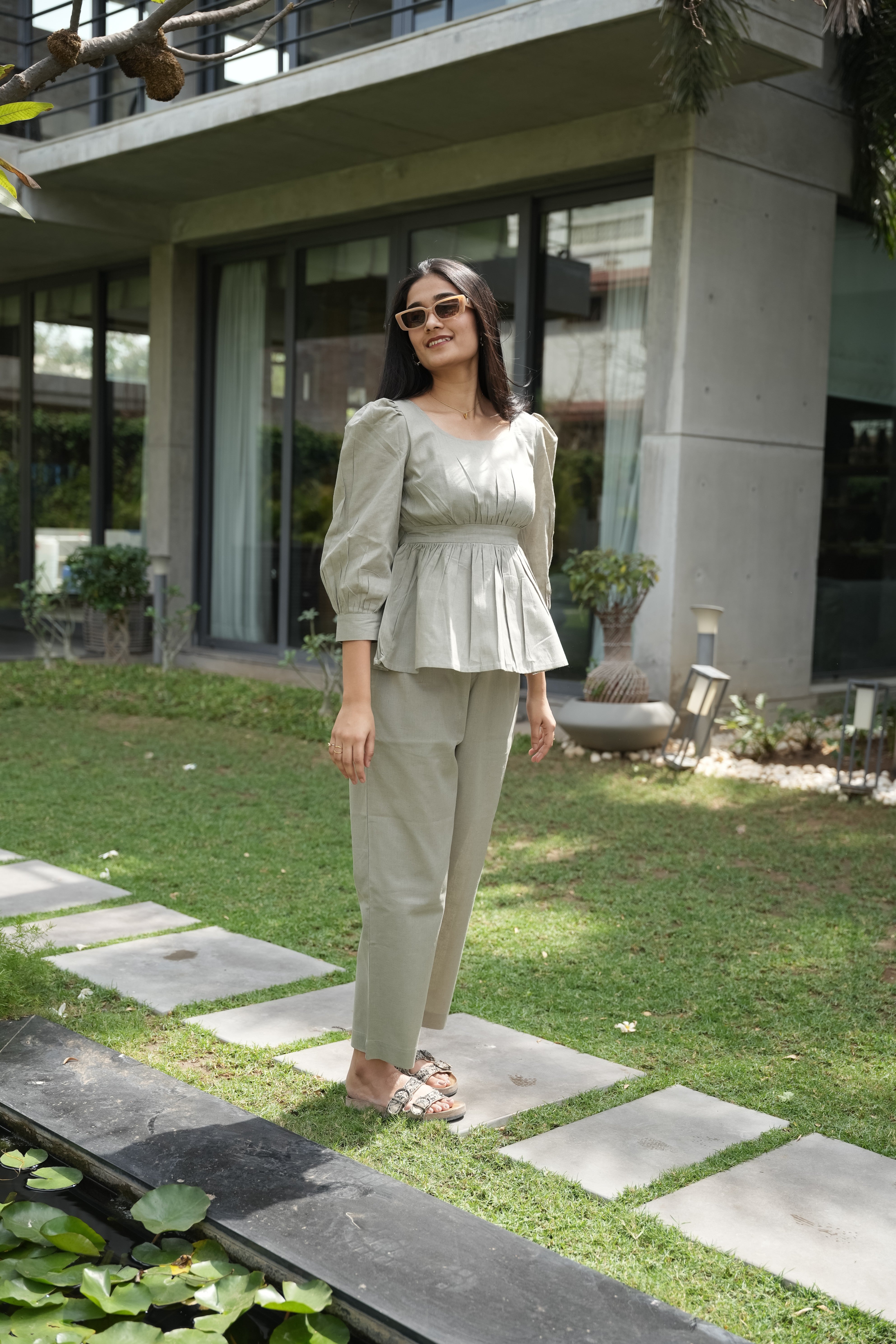 Grey Sun-washed Co-ord Set