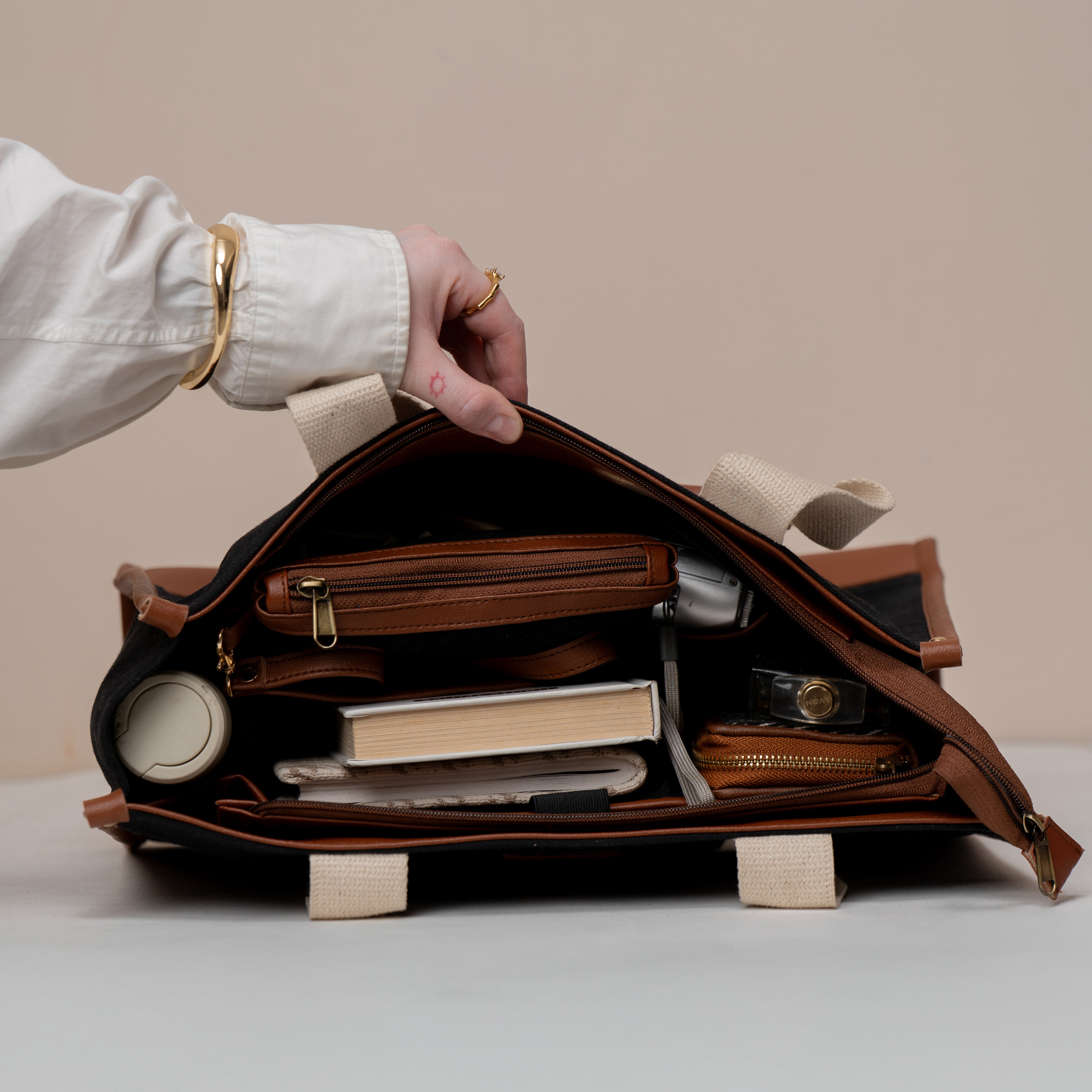 Midnight Canvas Office Tote Bag