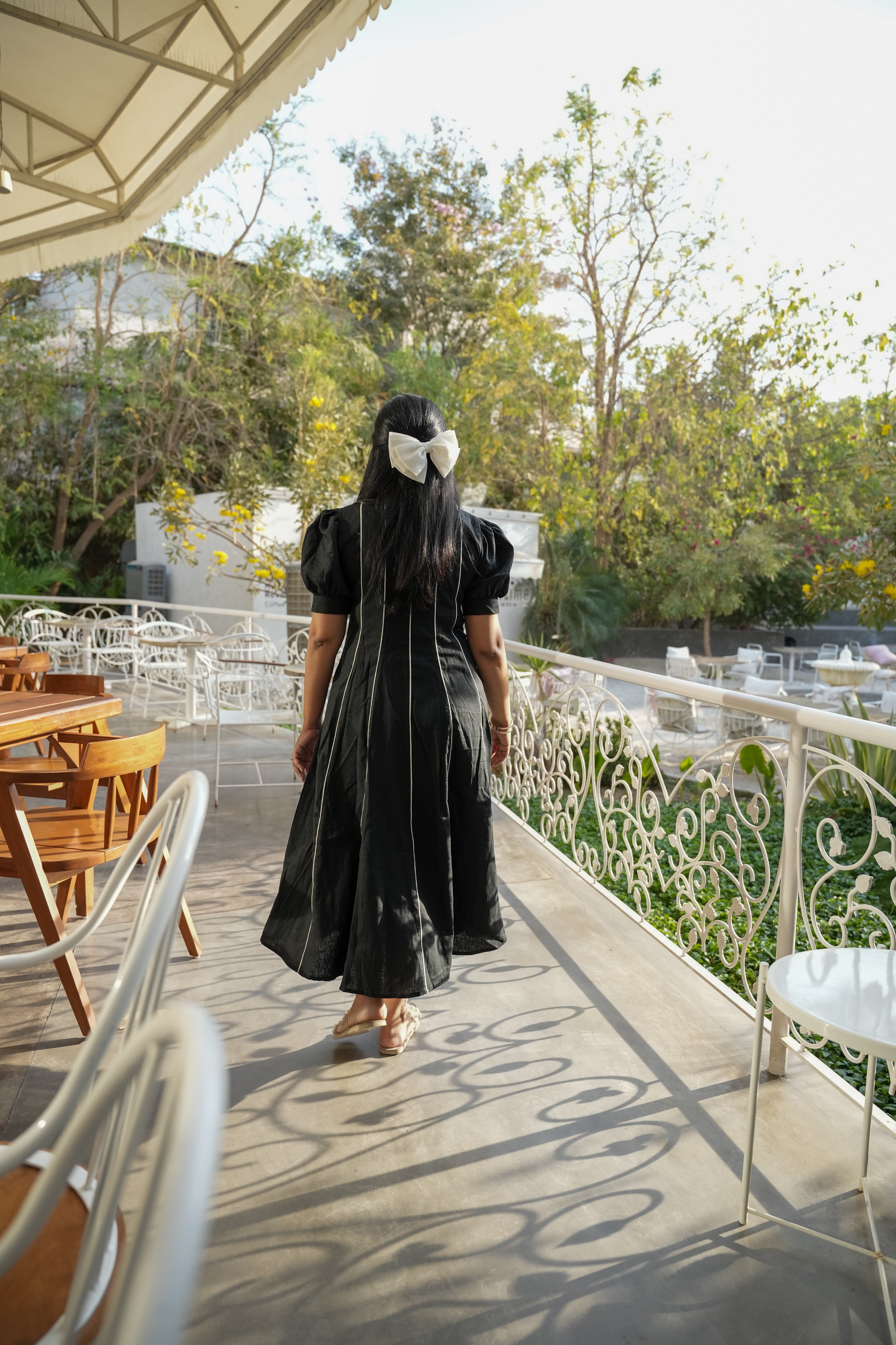 Black Grace in Lines Dress