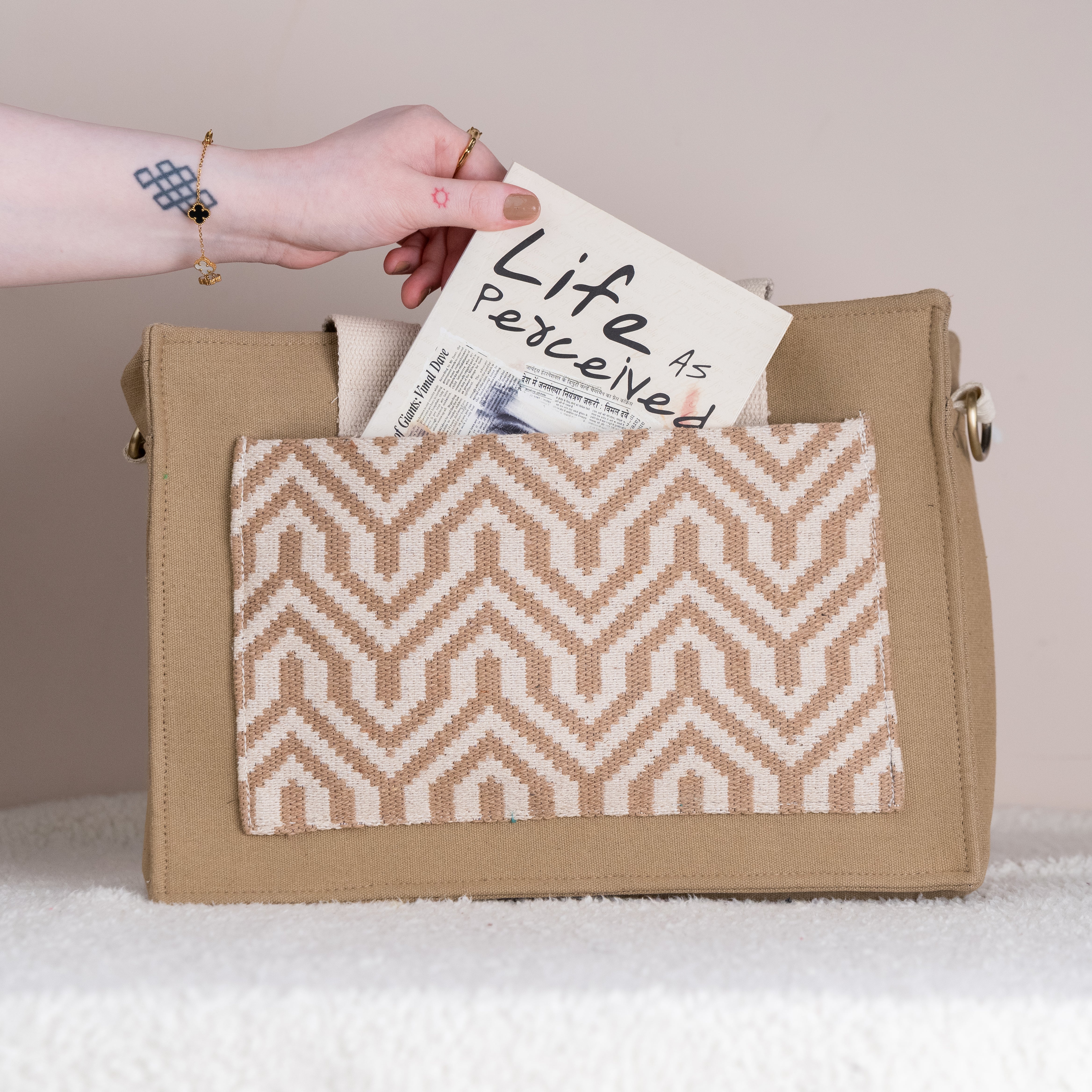 Walnut Weave Canvas Tote Bag