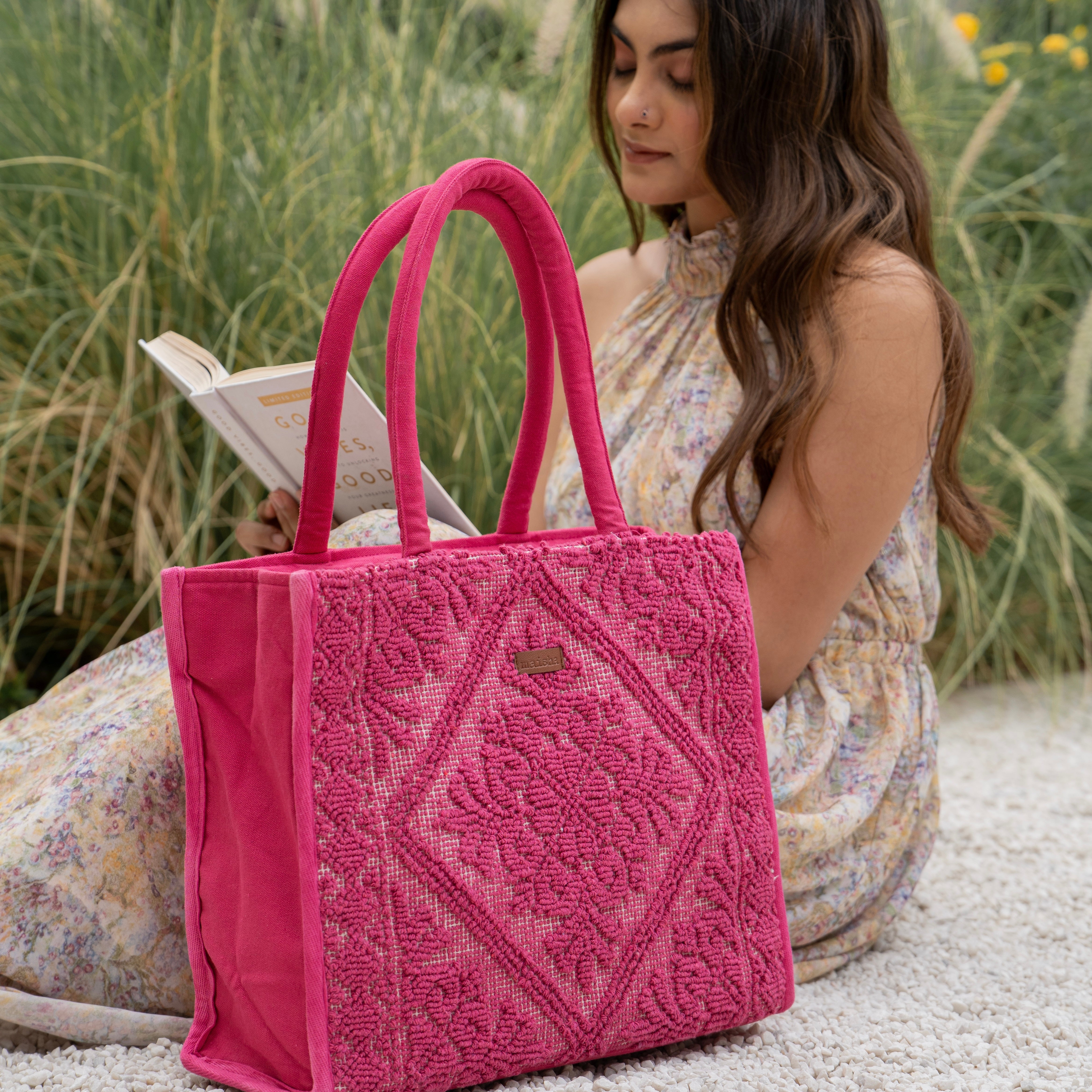 Fushsia Flame Tote Bag