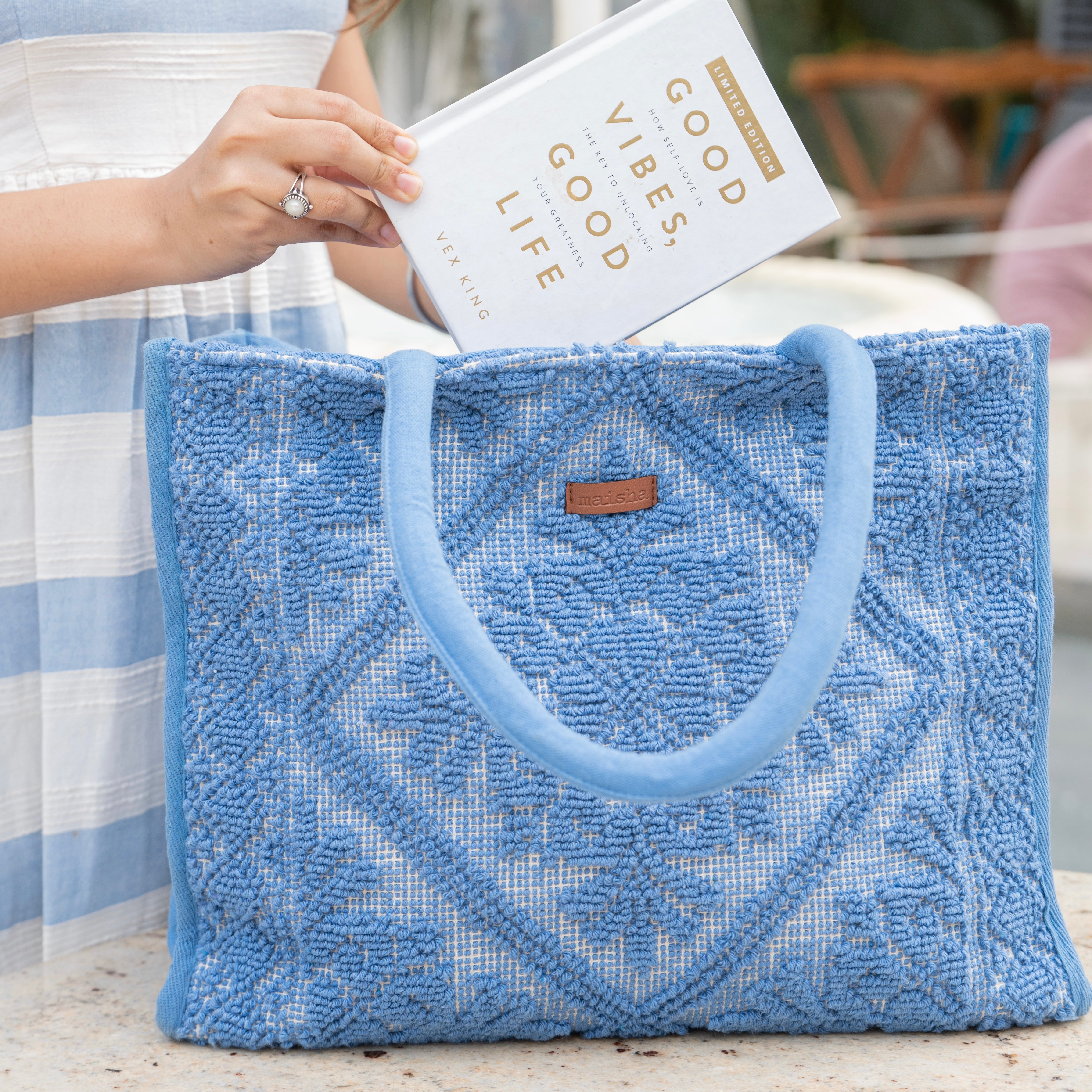 Electric Blue Tote Bag