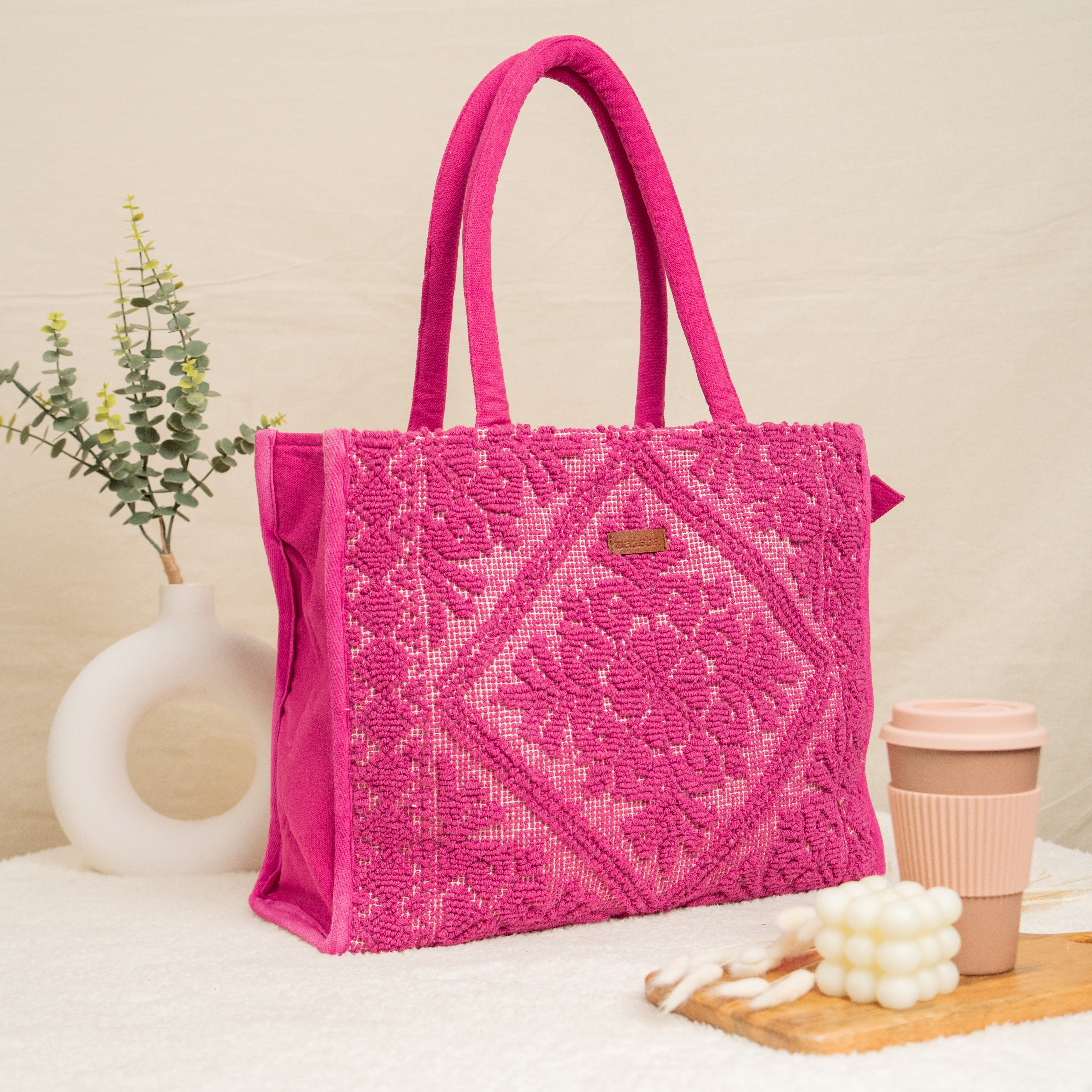 Fushsia Flame Tote Bag