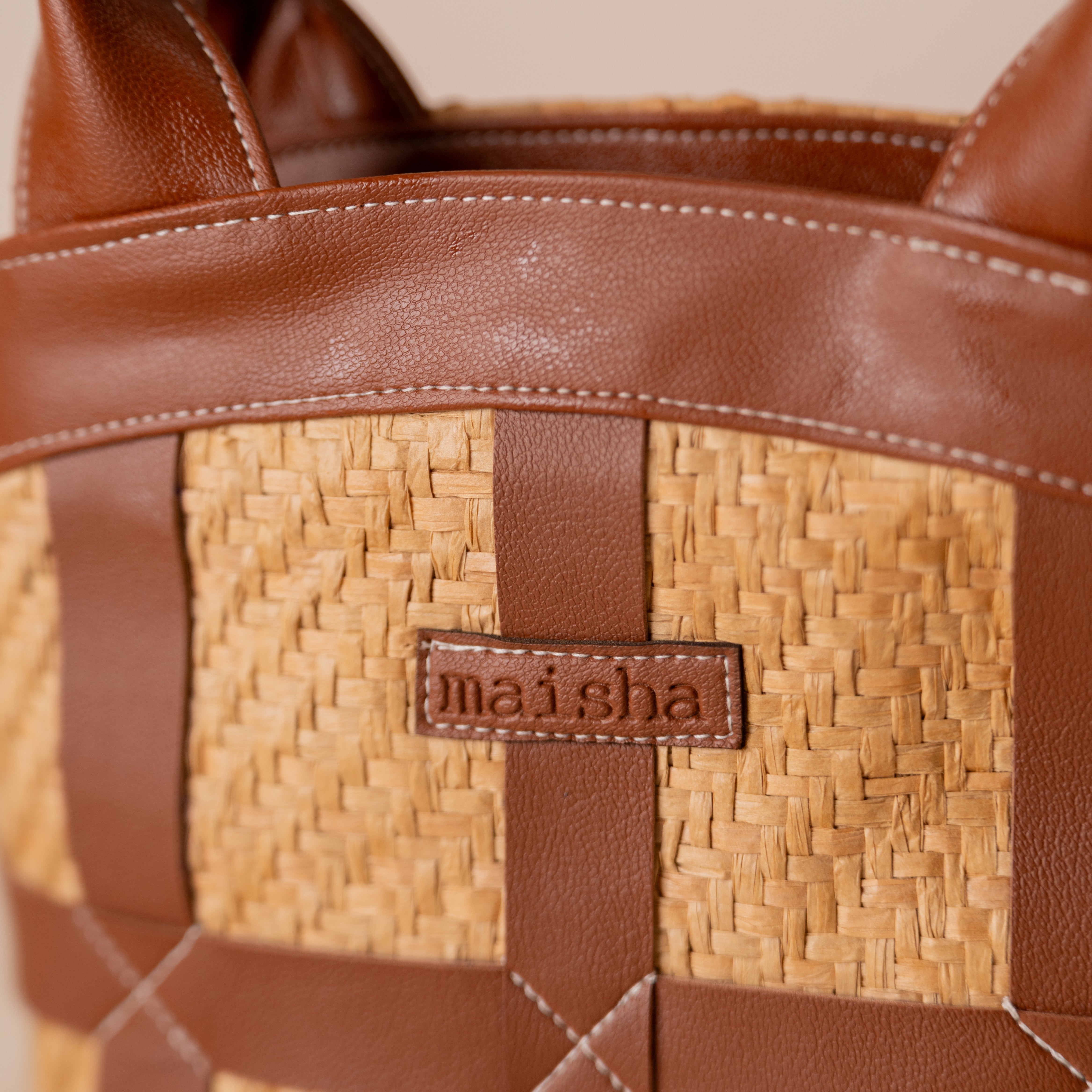 Brown Sugar Raffia Bag