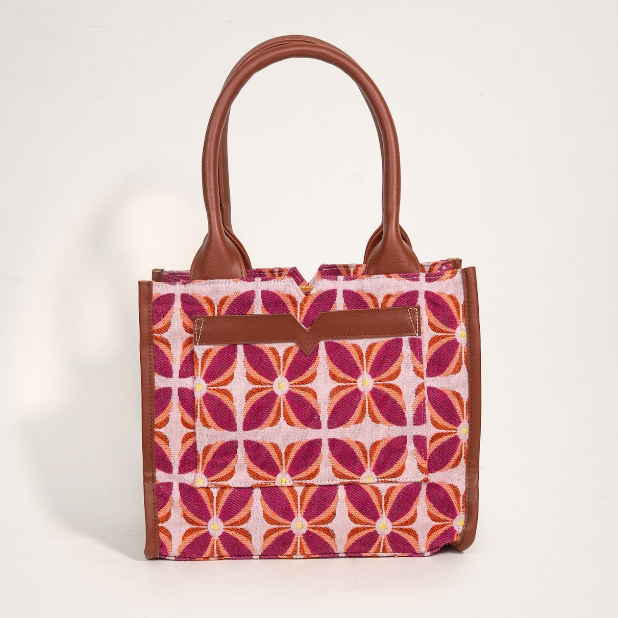 Pink Mogra Box Bag (Medium)