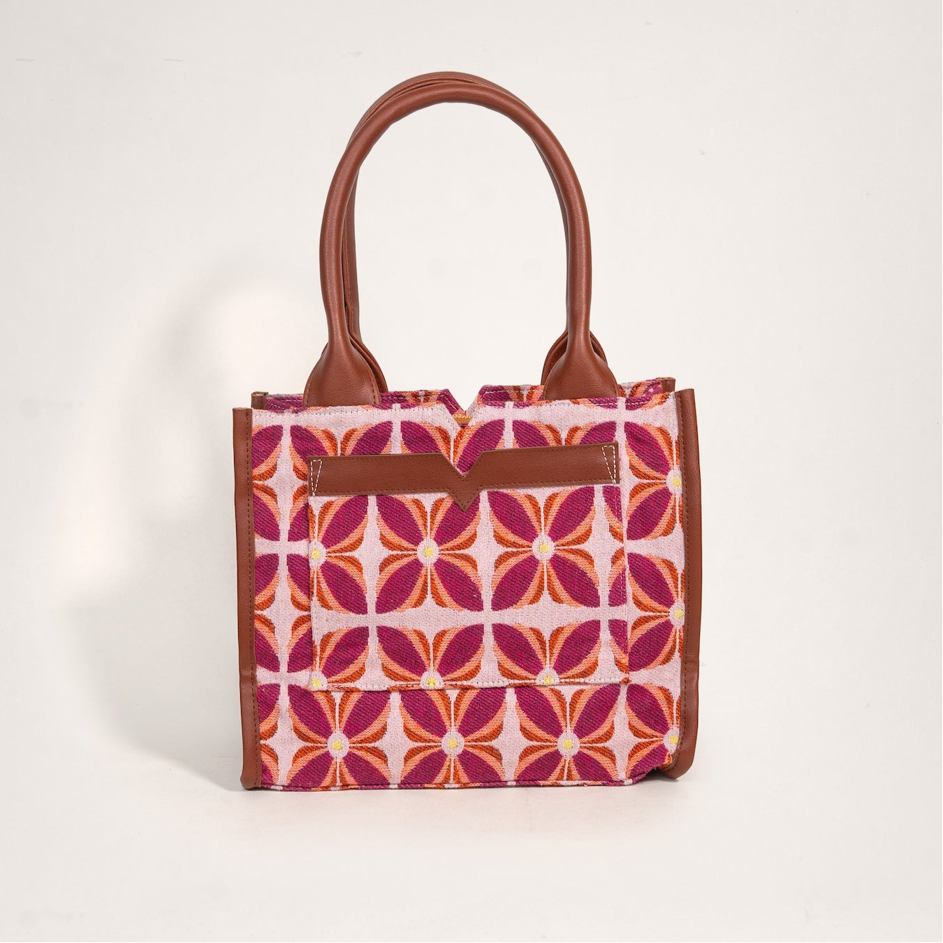 Pink Mogra Box Bag (Medium)