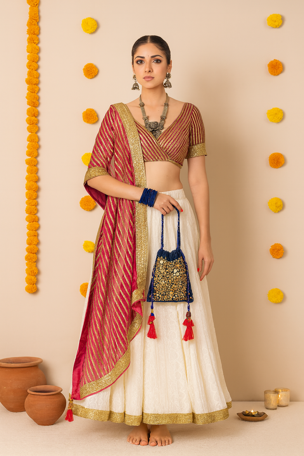 Mor bani thanghat festive Potli