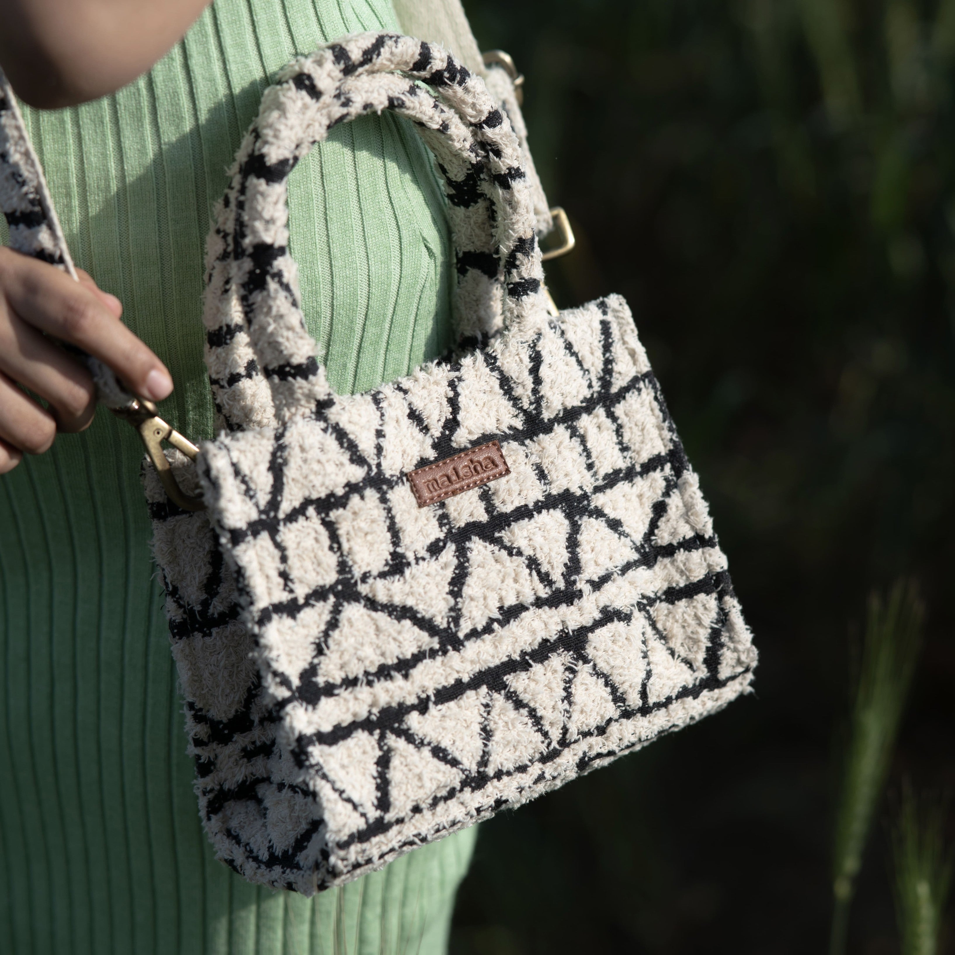 Monochrome Fuzz Box Bag (SMALL)