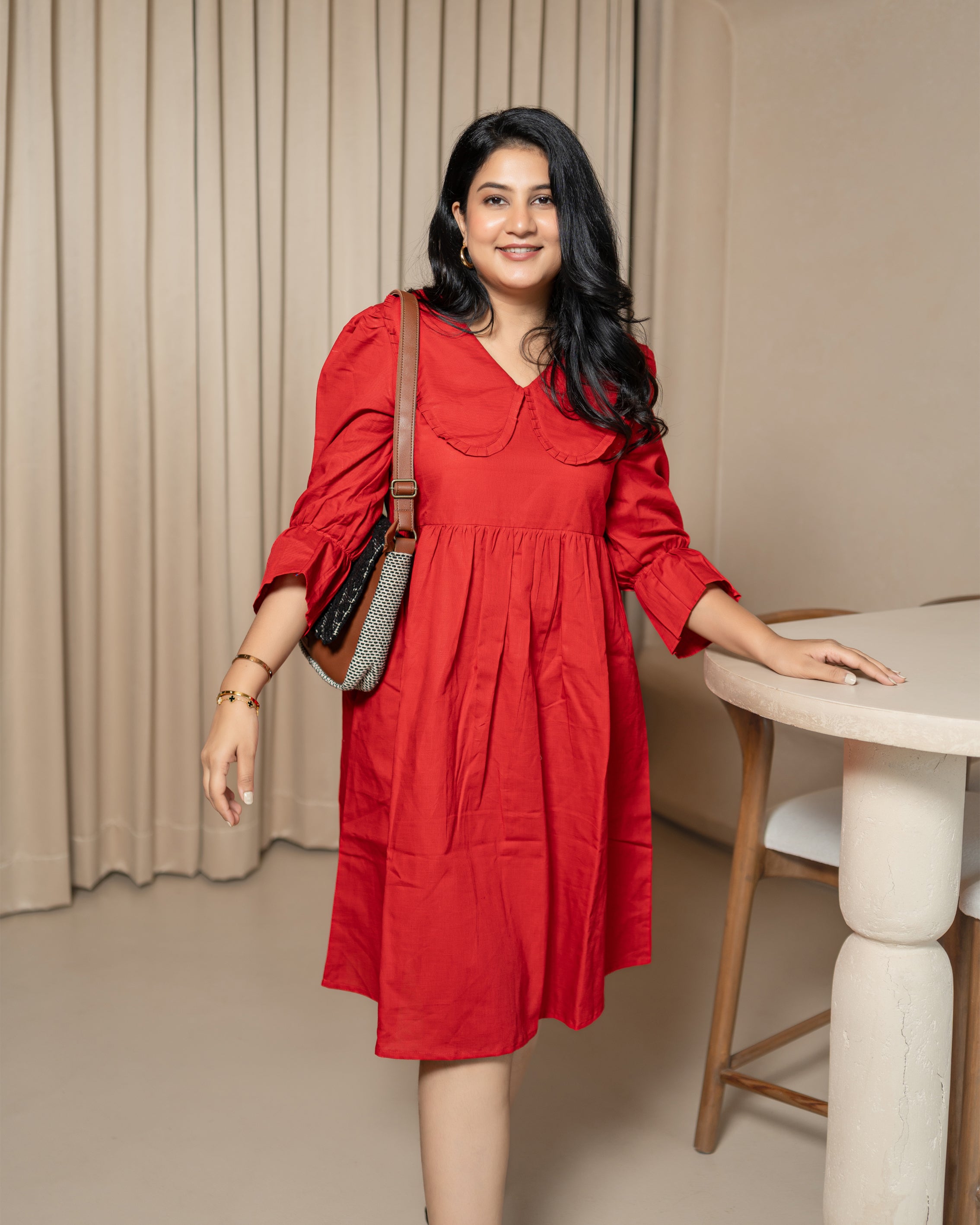 Scarlet Peter Pan Dress